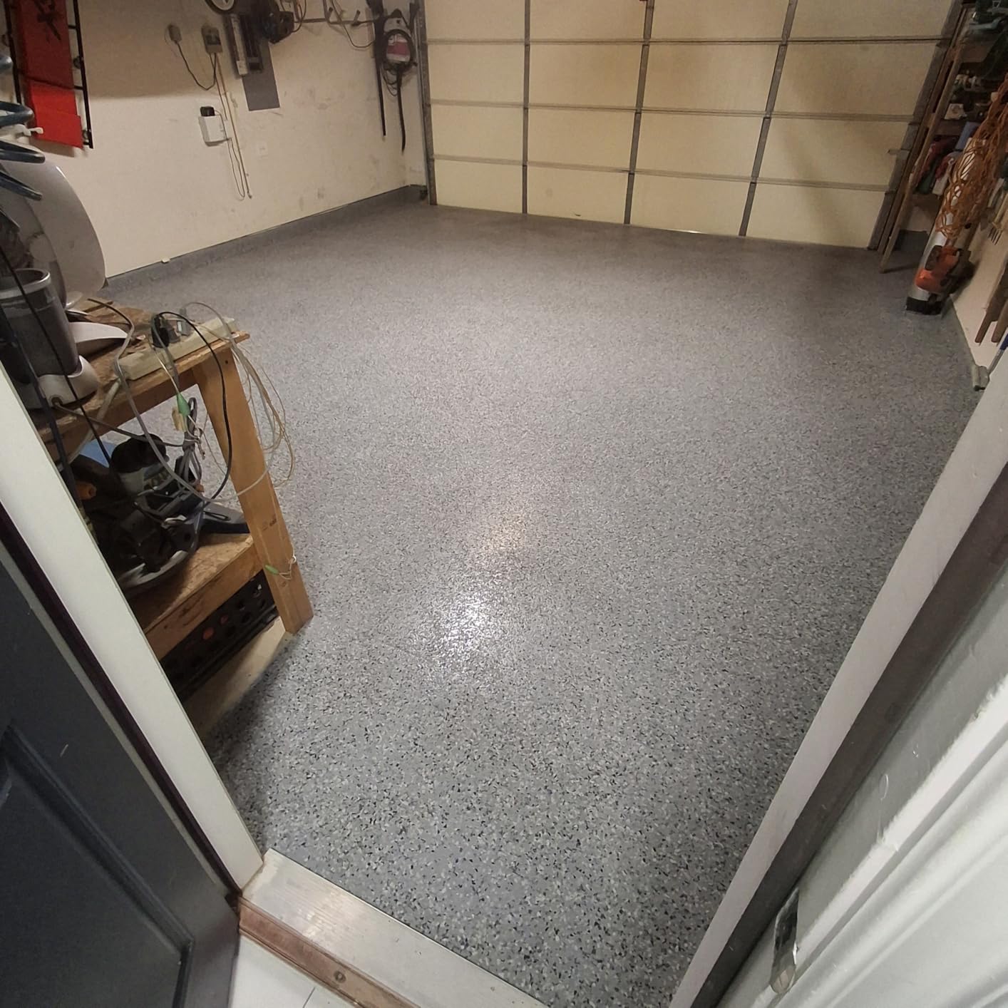 Gorilla Epoxy Garage Floor Coating (12 pc) Kit, 2.5-Car, Concrete Flooring, 100% Solids, Superior Adhesion, Incredibly Durable High Gloss Gray Finish, 550 sq. ft. Coverage customer photo 2