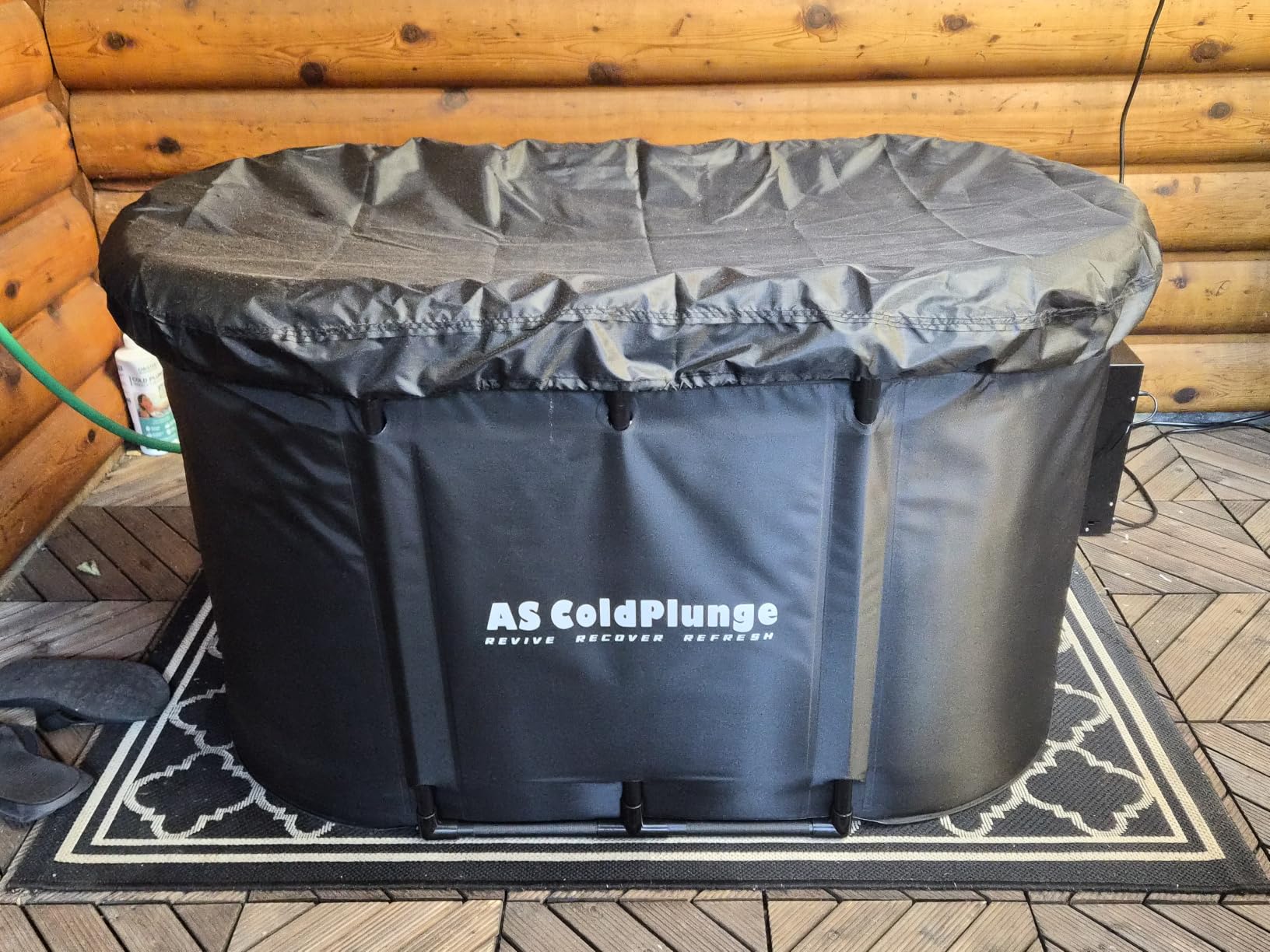 Ice Bath Chiller & Cold Plunge Tub Kit, 1/3 HP Cold Plunge Chiller with External Filter & Pump, 148Gal Ice Pod, XXL Cold Plunge Tub with Water Chiller for Home Outdoor Cold Therapy customer photo 1