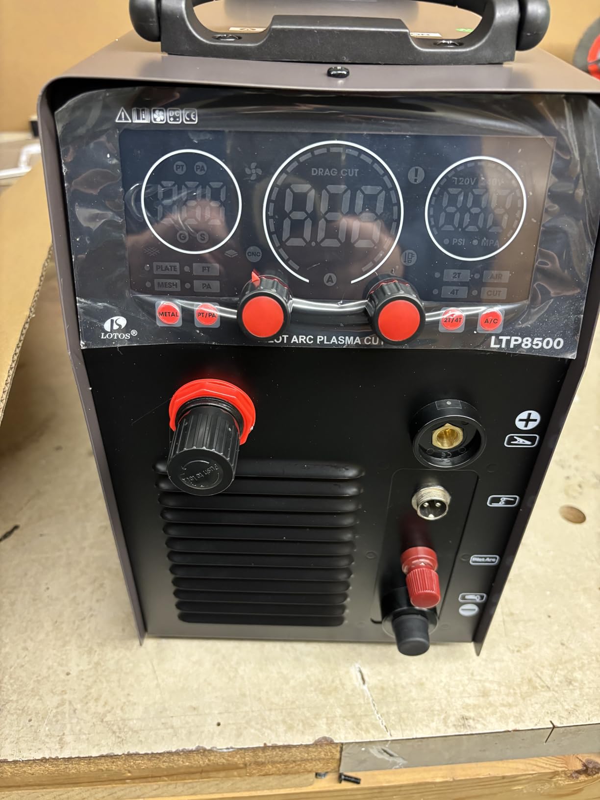 LTP8500 85A Drag-Cut HF Pilot Arc Plasma Cutter 220V | Effortless template tracing for HVAC or metal art | Slices 1-inch steel cleanly without torch standoff fatigue customer photo 1