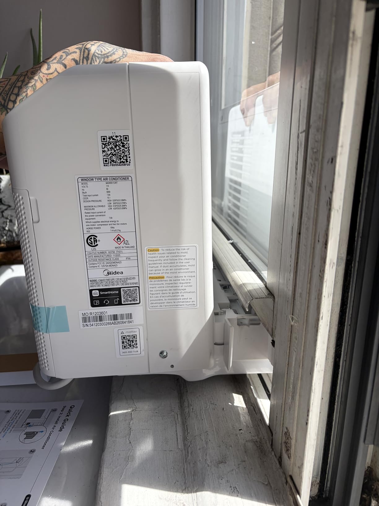Midea 6,000 BTU U Shaped Smart Inverter Window Air Conditioner - Cools 250 Sq Ft, Ultra Quiet with Open Window Operation - Alexa/Google Assistant Compatible, 37% Energy Savings, Remote (2026 Edition) customer photo 2