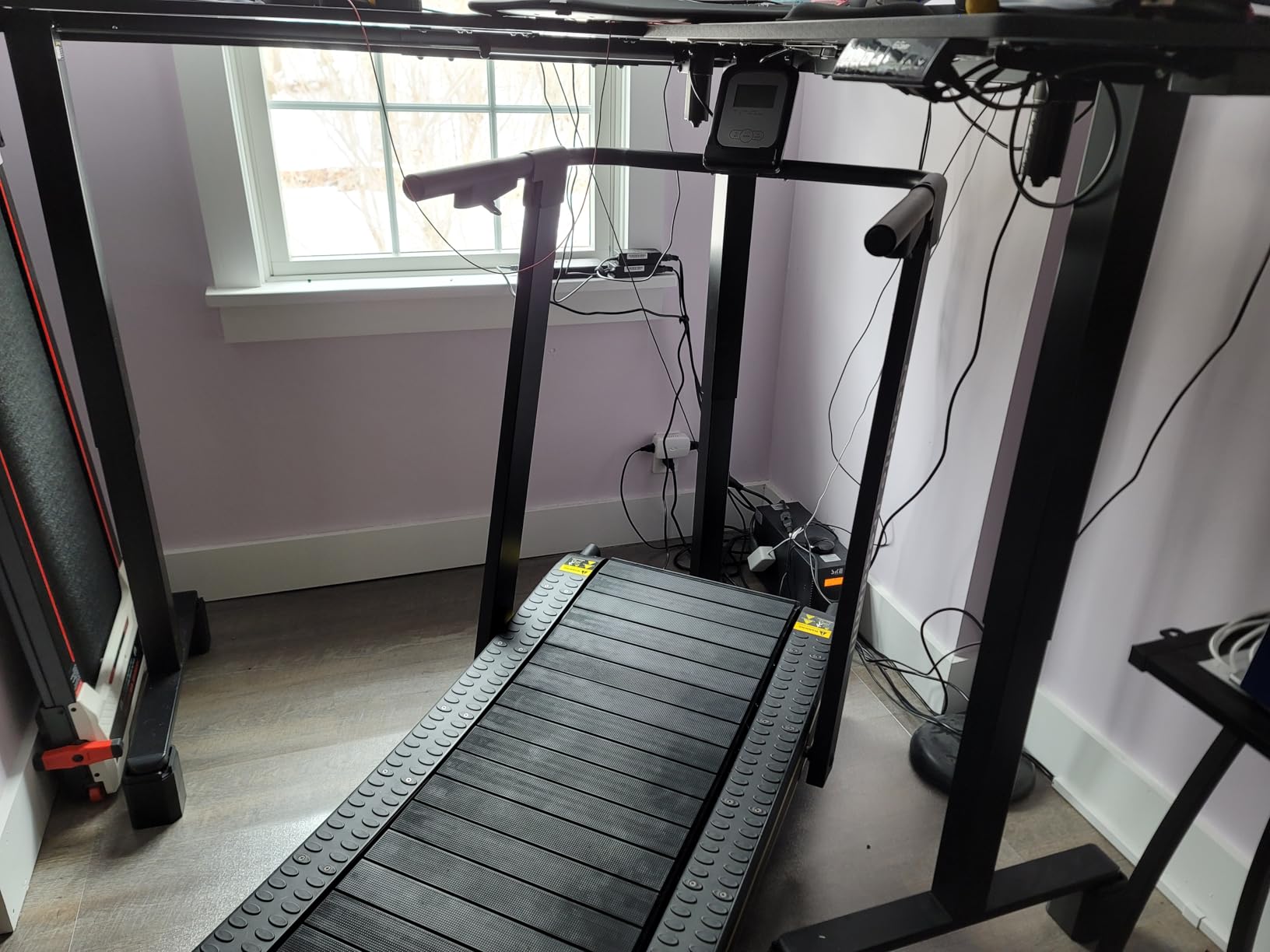 Curved Treadmill with Non-Electric Motorized, Rubber Track and Non-Slip, Foldable Self-Propelled Treadmill with LED Display for Home, Running Training, No Assembly Required 350LBS customer photo 2
