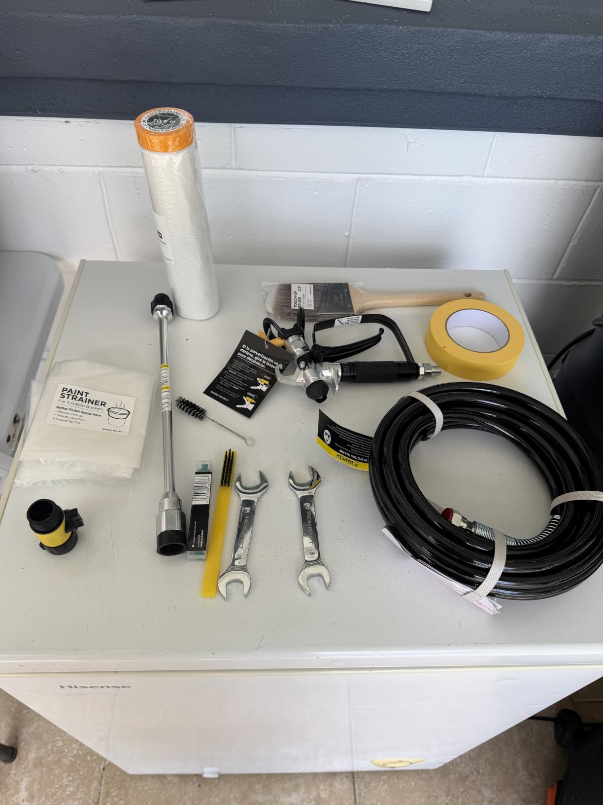 InoKraft NEO Airless Paint Sprayer Kit for House Painting, DIY Beginners' Choice with Accessories Storage Space, Lightweight Design, Quick Clean for Home Interior and Exterior Furniture and Fences customer photo 1