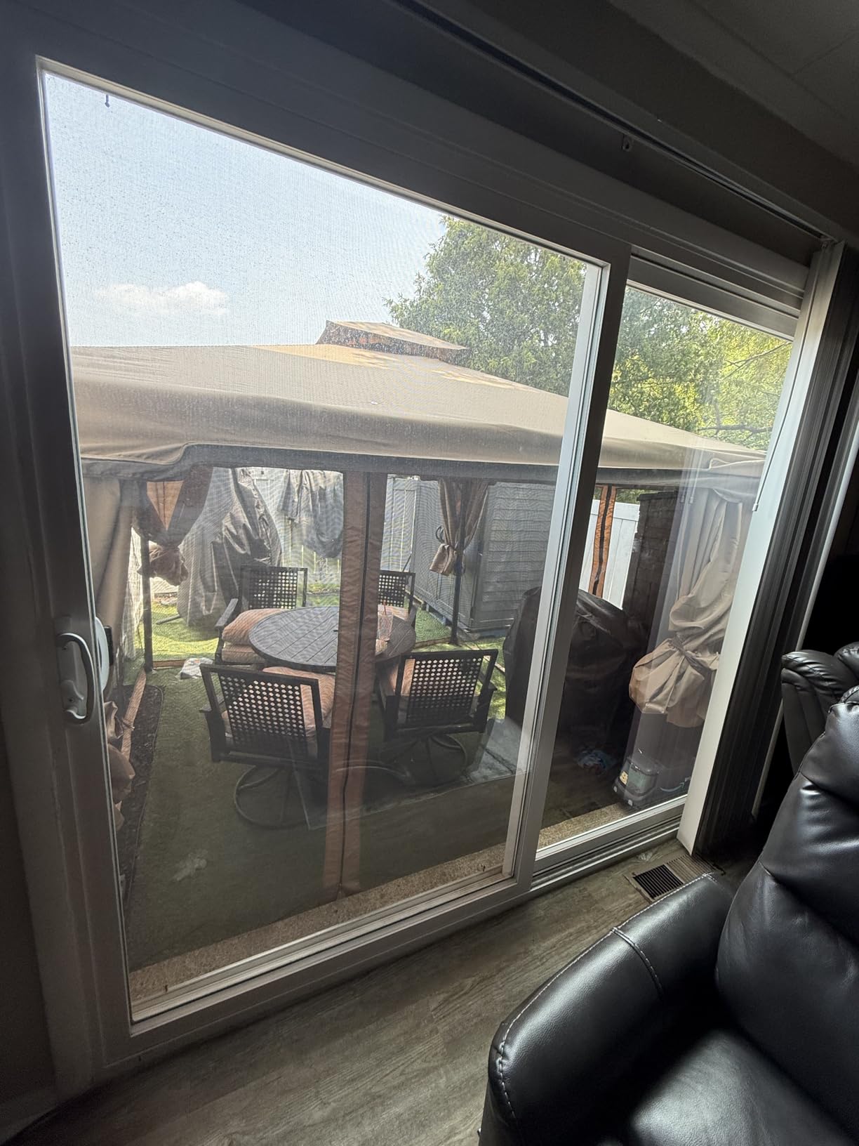 SUNCROWN 10' x 10' Outdoor Gazebo, Heavy Duty Iron Frame Patio Canopy with Vented Soft Top, Breathable Mosquito Netting & Privacy Curtains, Sun Protection for Garden, Backyard, Poolside, Beige customer photo 1