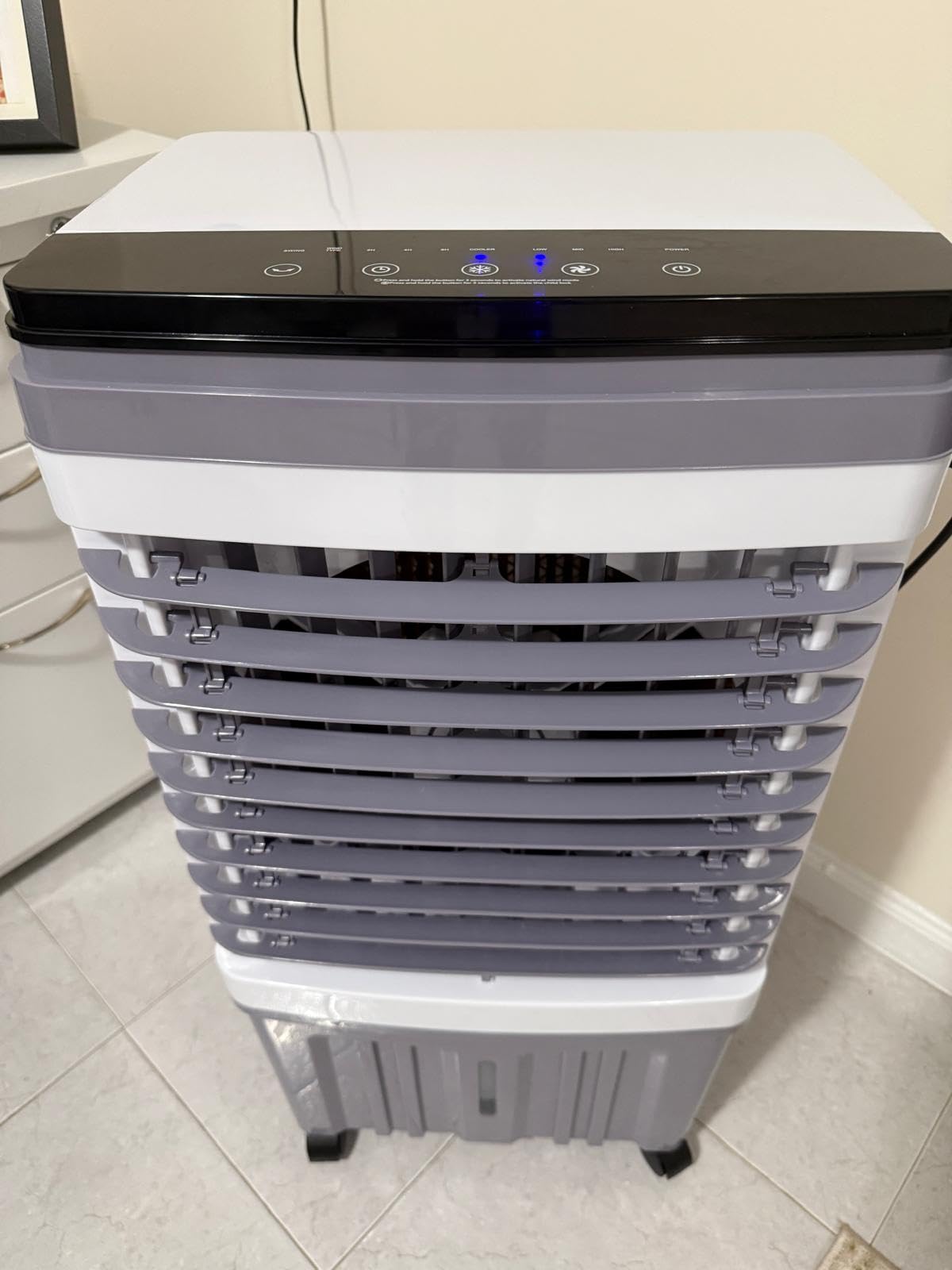 Portable Air Conditioners, 3000 CFM Swamp Cooler, Evaporative Air Cooler with 6.87 Gal Water Tank, 3 Speeds & 4 Modes, 120° Oscillation, 15H Timer Air Cooler for Home, Kitchen, Bedroom customer photo 2