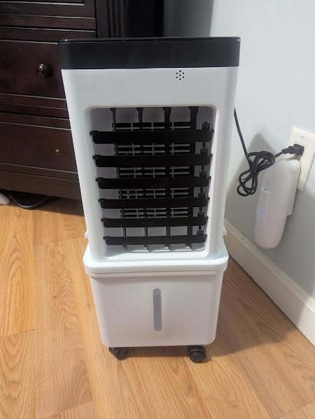 Portable Air Conditioners, Swamp Cooler with 4 Wind Modes, 3 Speeds, 3.5-Gallon Water Tank for Evaporative Air Cooler Long Cooling, 45 dB Windowless Air Conditioner 120° Oscillation 4 Ice Packs customer photo 1