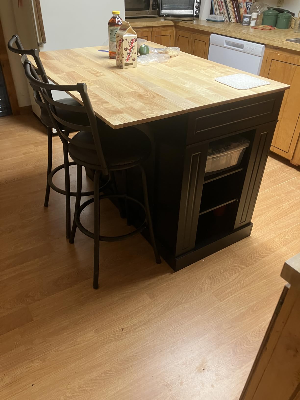 Giantex Kitchen Island with Storage & Drop Leaf, 48