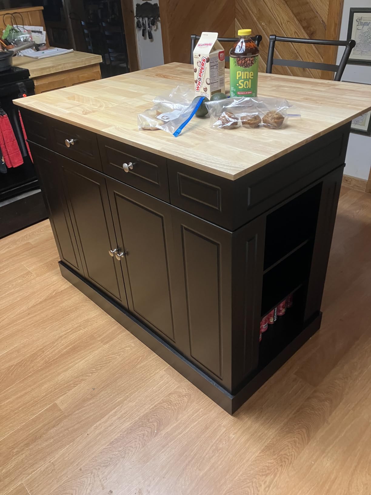 Giantex Kitchen Island with Storage & Drop Leaf, 48