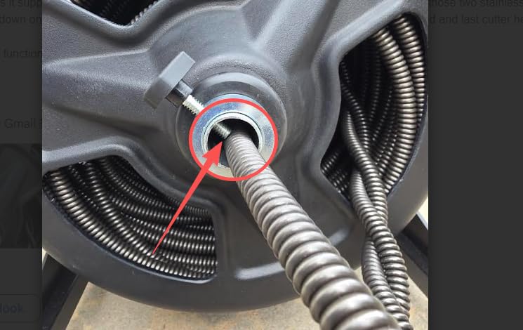 POPULO Drain Cleaner Machine 100Ft x 3/8 Inch, Root Killer, Auto feed Sewer Snake Auger on Wheels, Electric Drain Auger Professional for 1.5 to 3 Inch Pipes & Foot Switch with 8 Cutters customer photo 1