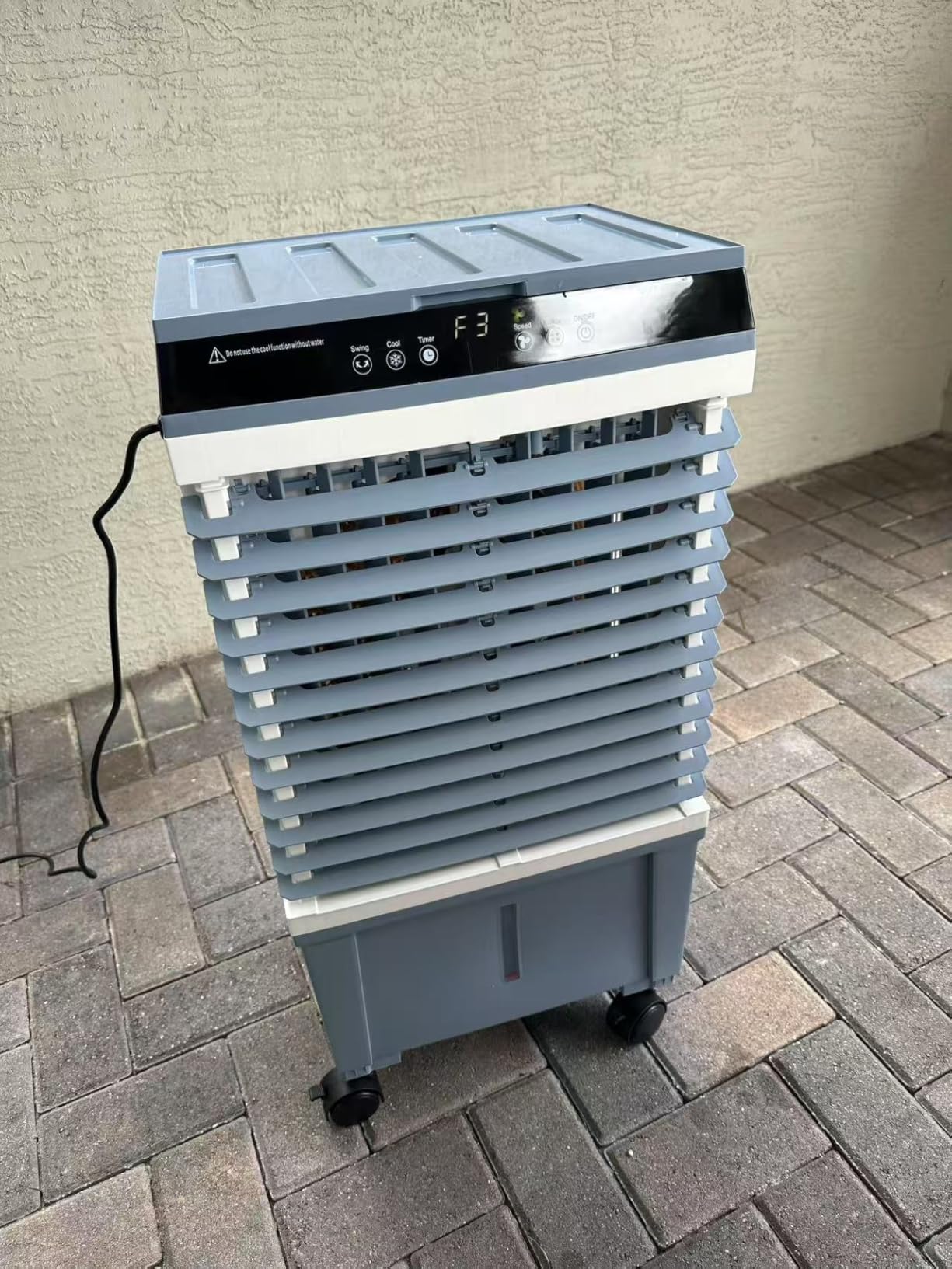 3200CFM Swamp Cooler, 4-IN-1 Evaporative Air Conditioner with 10.5 Gal Water Tank, 4 Ice Packs, Remote, 12H Timer, 120° Oscillation, 36