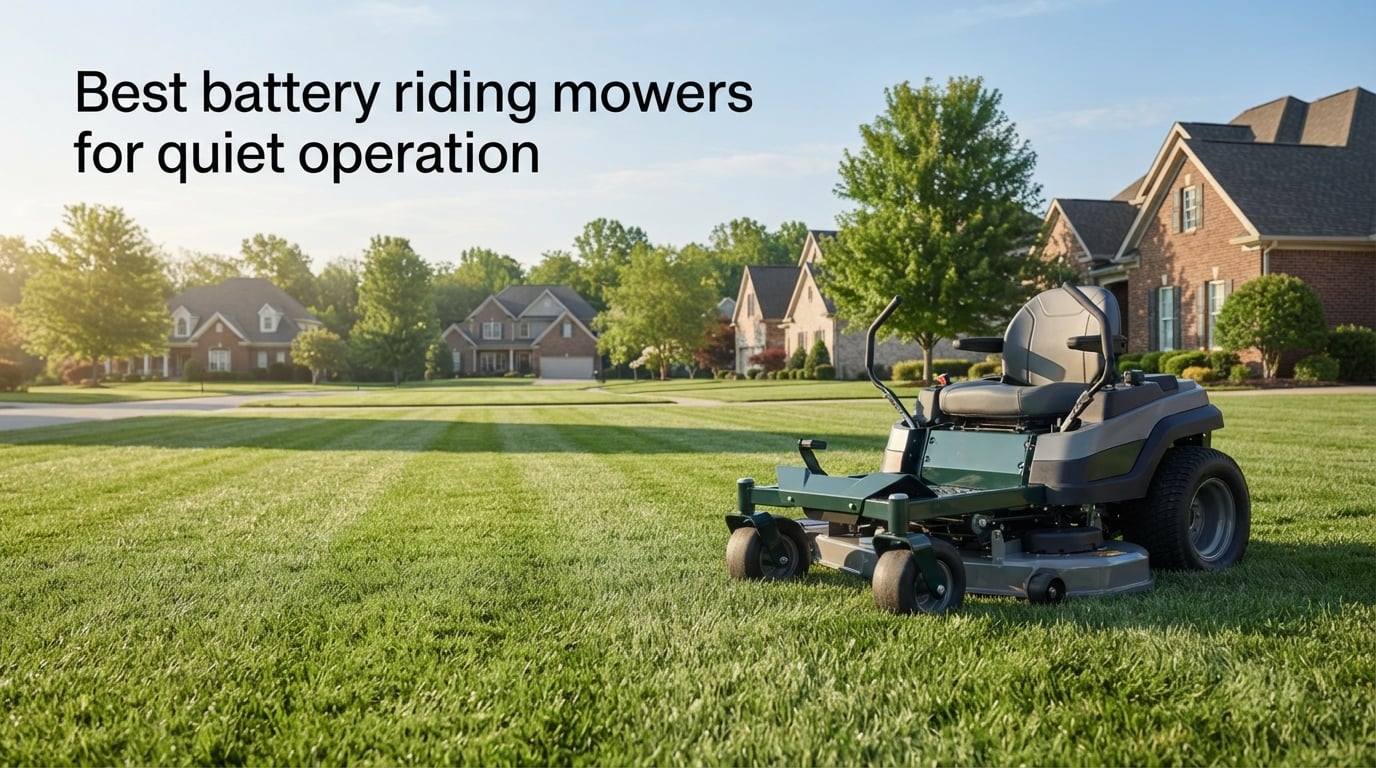 Best battery riding mowers for quiet operation