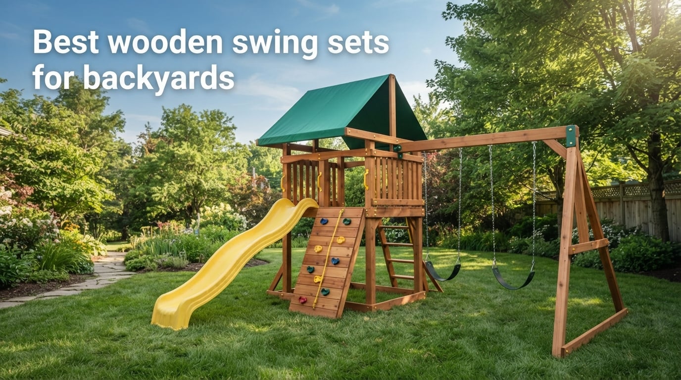 Best wooden swing sets for backyards