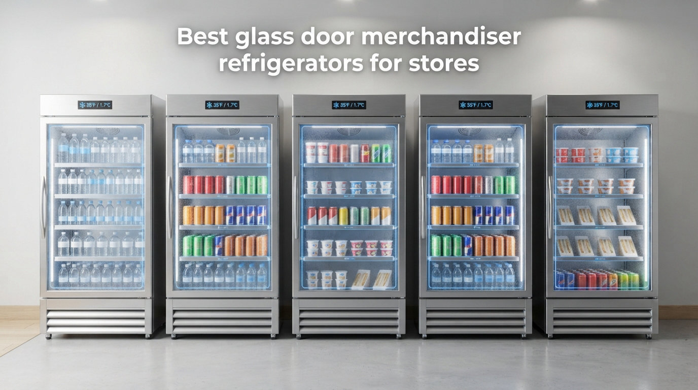 Best glass door merchandiser refrigerators for stores