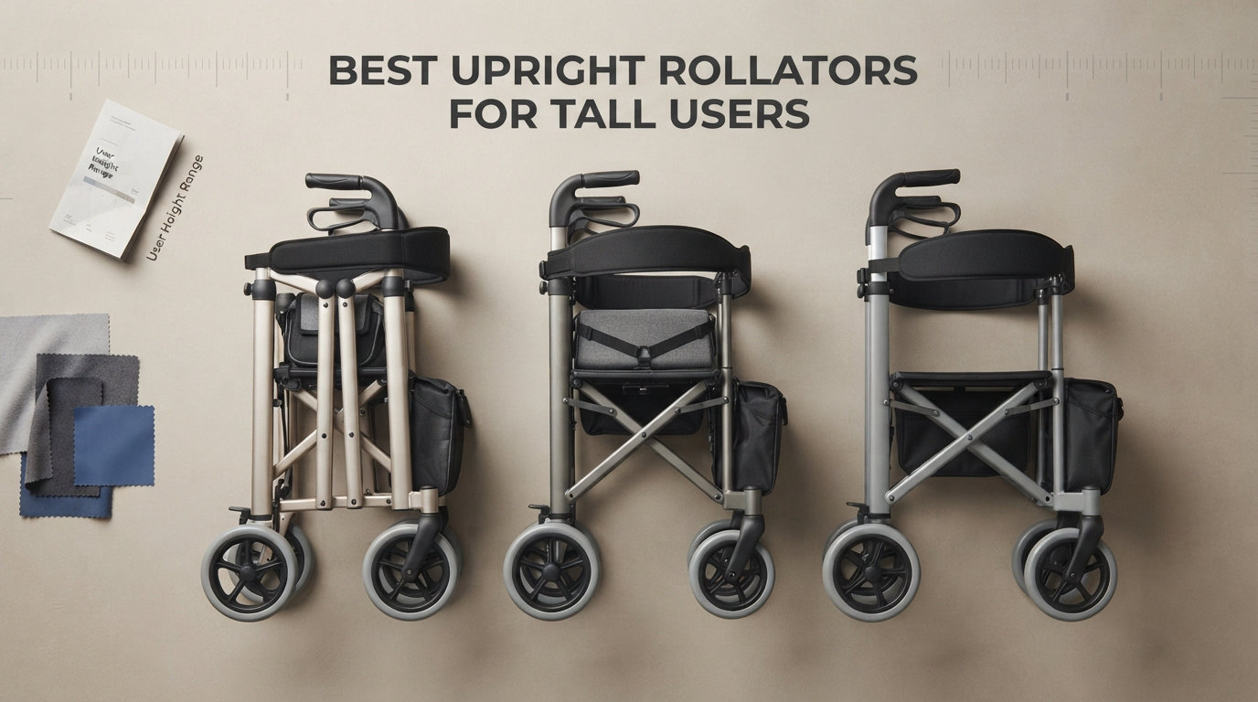 Best upright rollators for tall users