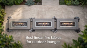 Best linear fire tables for outdoor lounges