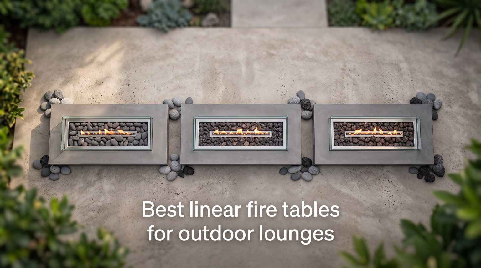 Best linear fire tables for outdoor lounges