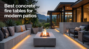 Best concrete fire tables for modern patios
