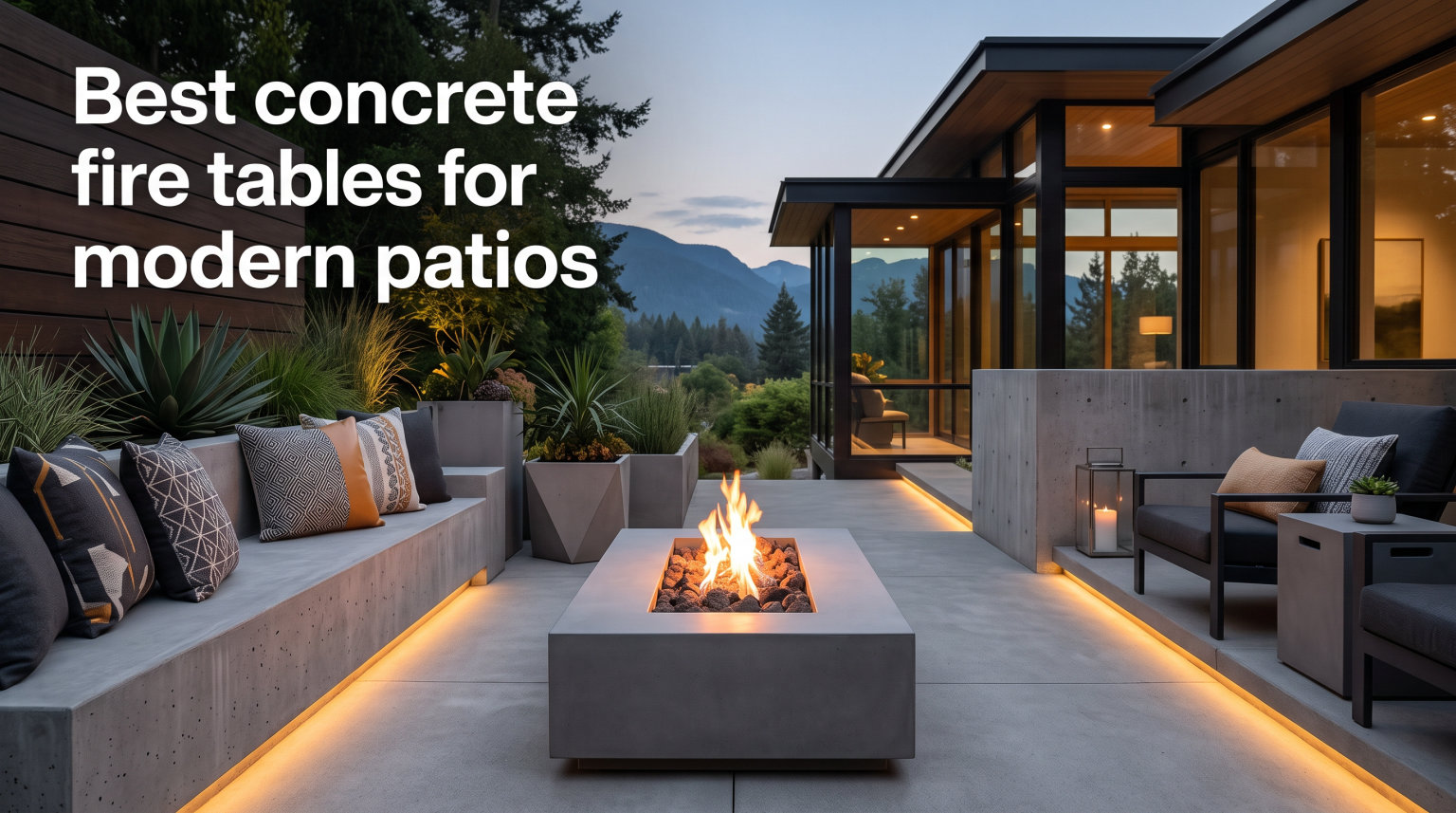 Best concrete fire tables for modern patios
