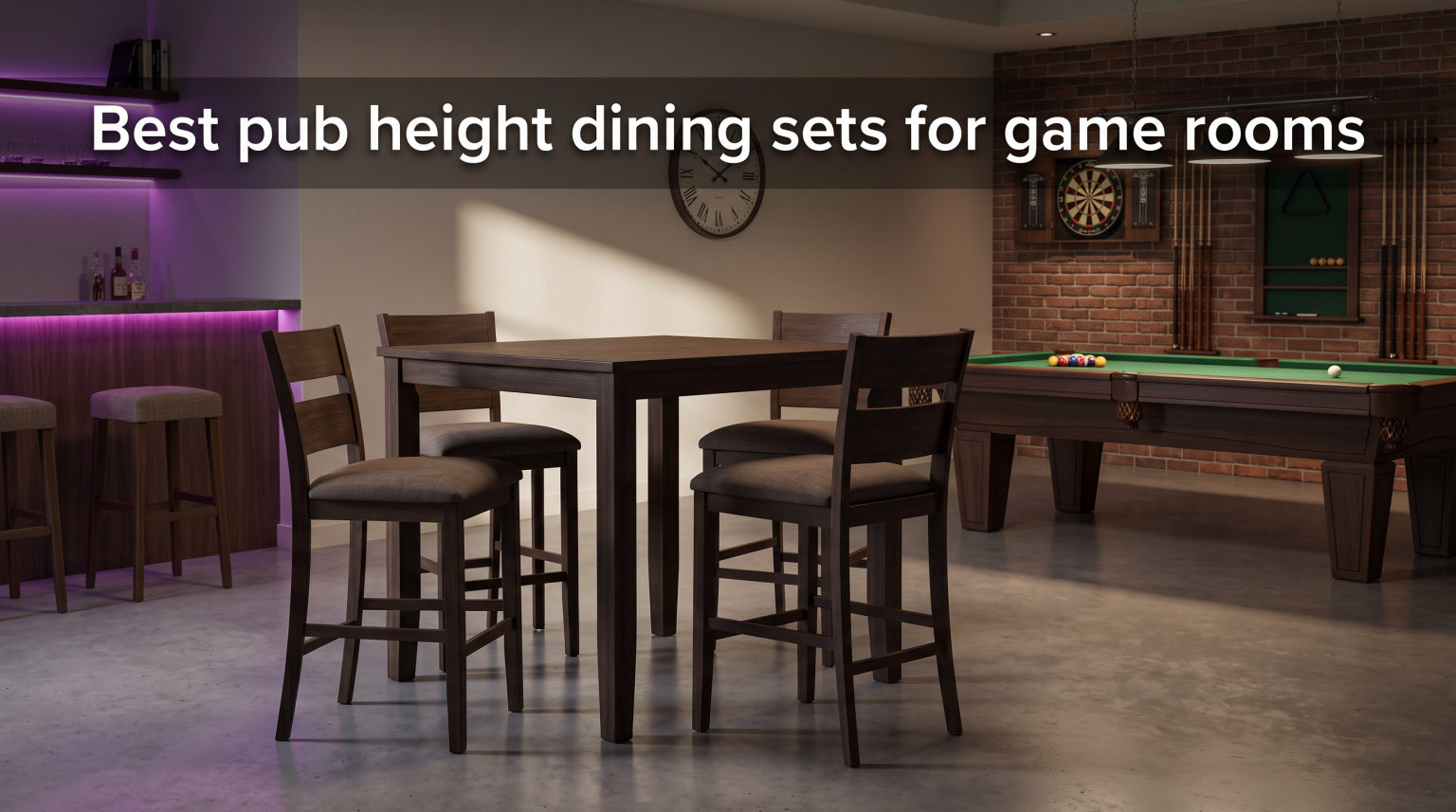 Best pub height dining sets for game rooms
