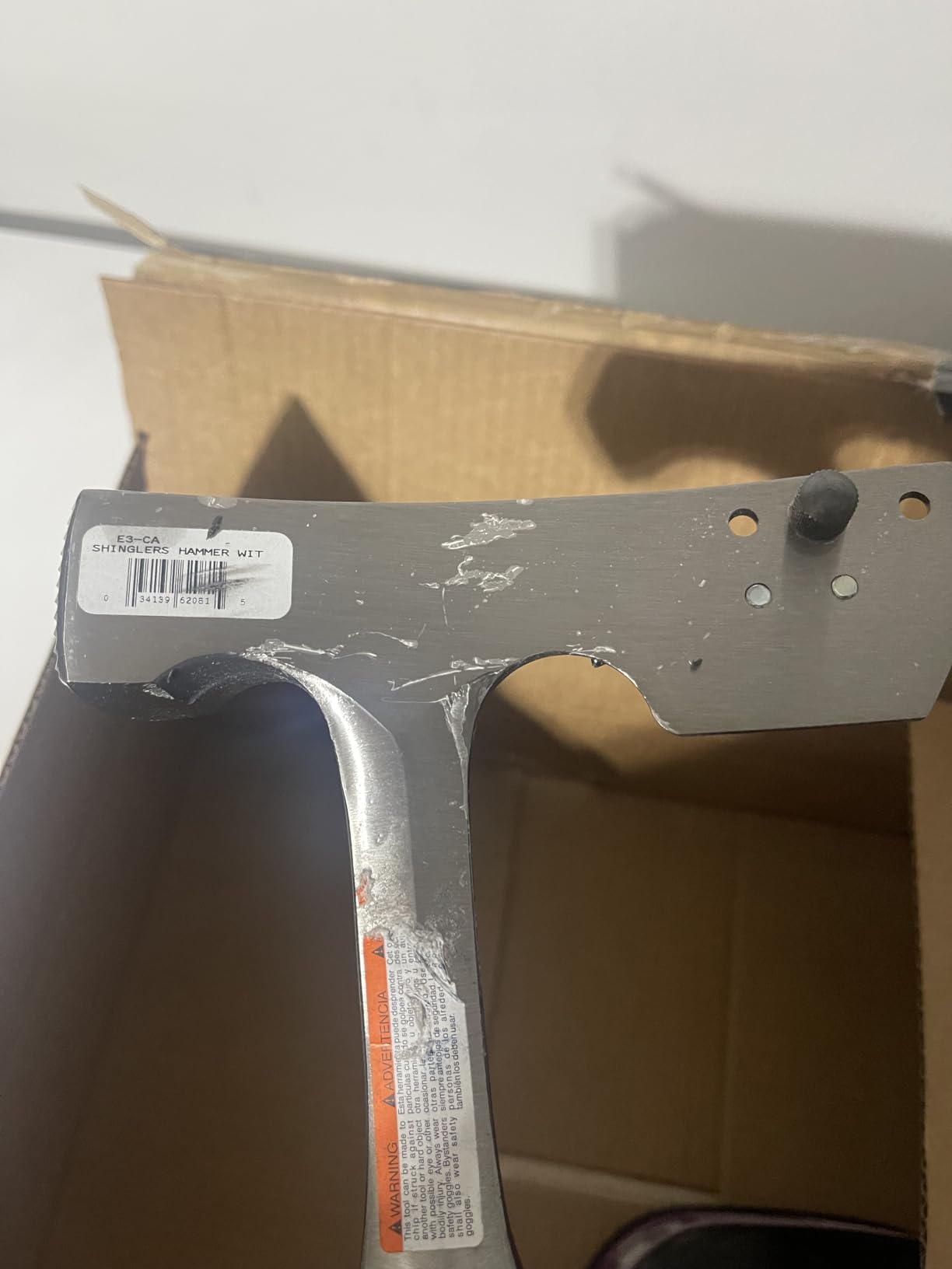 ESTWING Shingler's Hammer, 28oz Roofing Hatchet, E3-CA | Made in USA, Versatility On The Job, Solid Steel Milled Face, Forged In One Piece, Patented Shock Reduction Grip customer photo 2