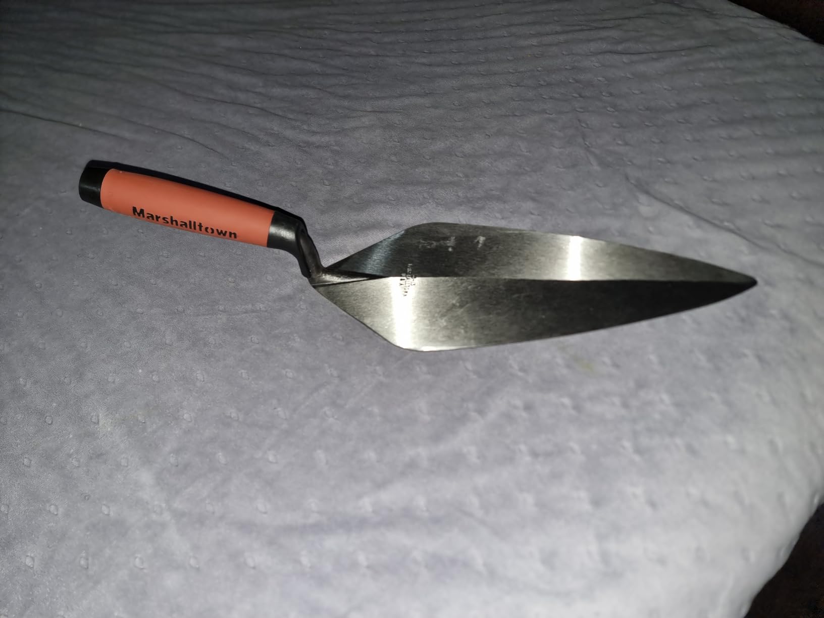 MARSHALLTOWN London Brick Trowel, 11 x 4 7/8 Inch, Assembled in the USA | Forged One-Piece High Carbon Steel Blade, Taper-Ground, 11 x 4 7/8 Inch, DuraSoft Handle for Brick and Blockwork, 33 11FG customer photo 2
