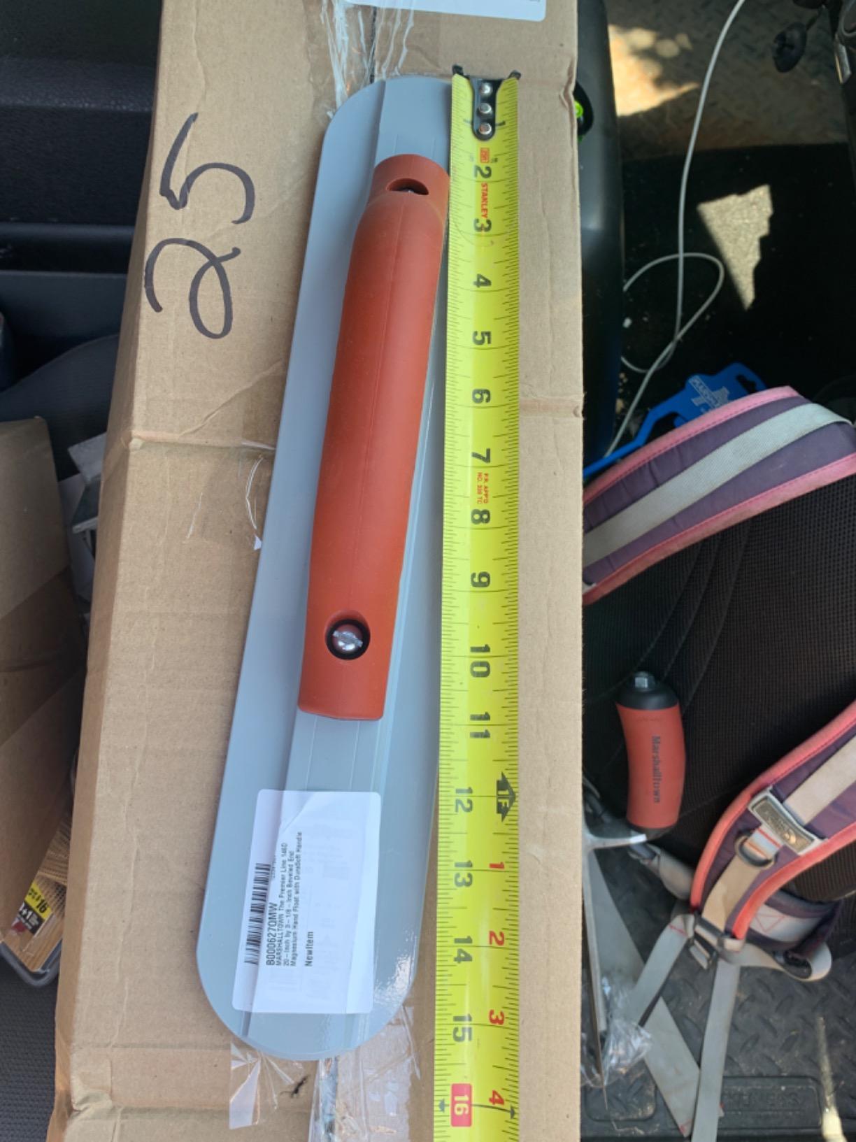 MARSHALLTOWN Beveled End Magnesium Hand Float, 16 Inch, Assembled in USA | Extruded Magnesium 16 Inch Blade, DuraSoft Handle, Concrete Float, 145D customer photo 1