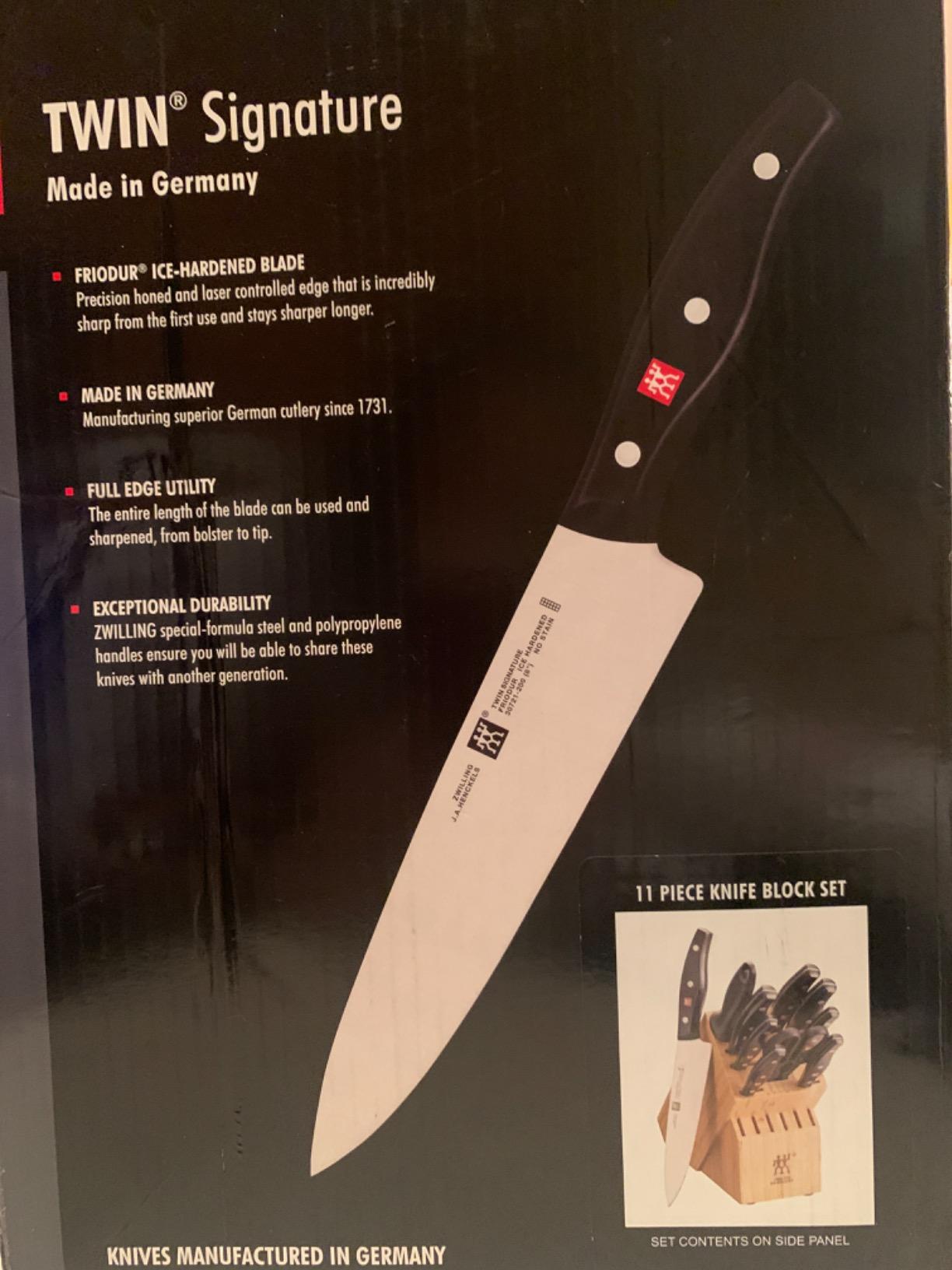 Zwilling Twin Signature 11-Pc Knife Set, Friodur Ice-Hardened Blades | Made in Company-Owned German Factory with Special Formula Steel customer photo 2