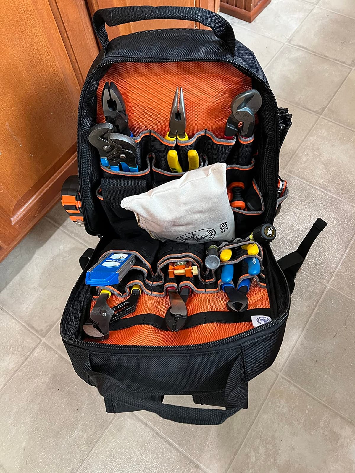Klein Tools 80141 Hand Tools Kit includes Pliers, Screwdrivers, Nut Drivers, Backpack, and More Jobsite Tools, 41-Piece customer photo 2