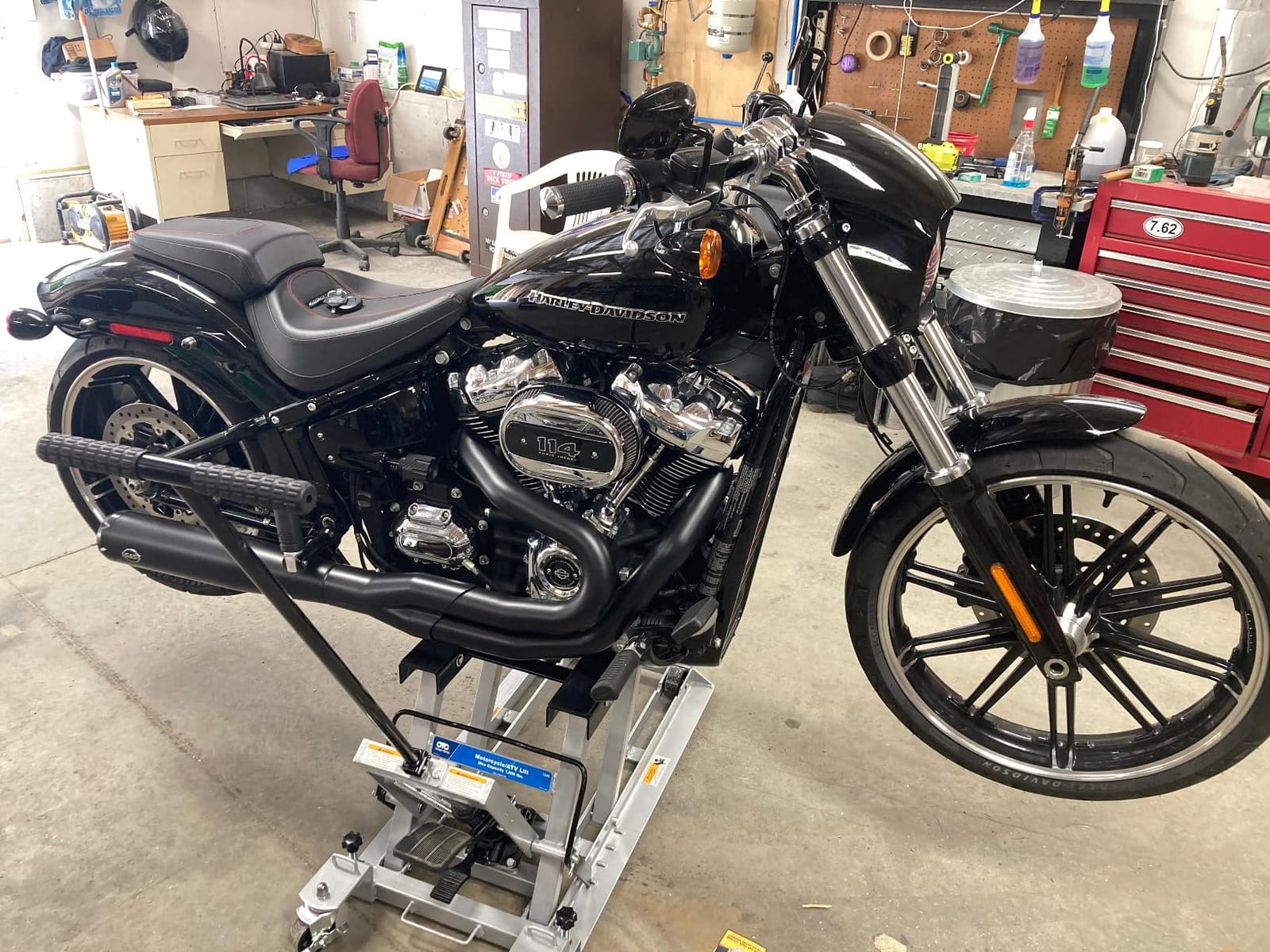 OTC 1545 Ultra Low Profile Motorcycle and ATV Lift - 1,500 lb. Capacity customer photo 2