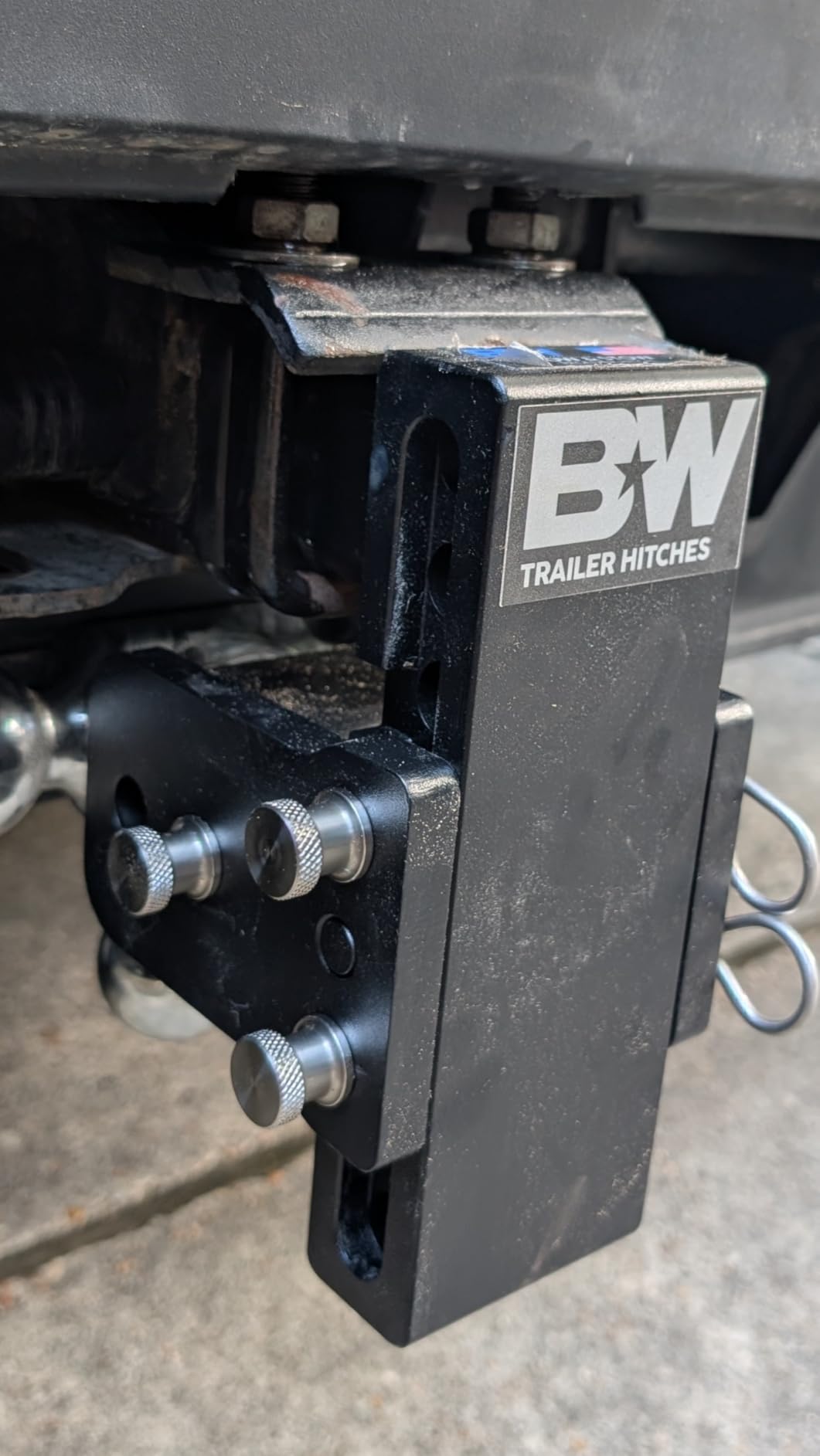 B&W Trailer Hitches Tow & Stow Adjustable Trailer Hitch Ball Mount - Fits 2