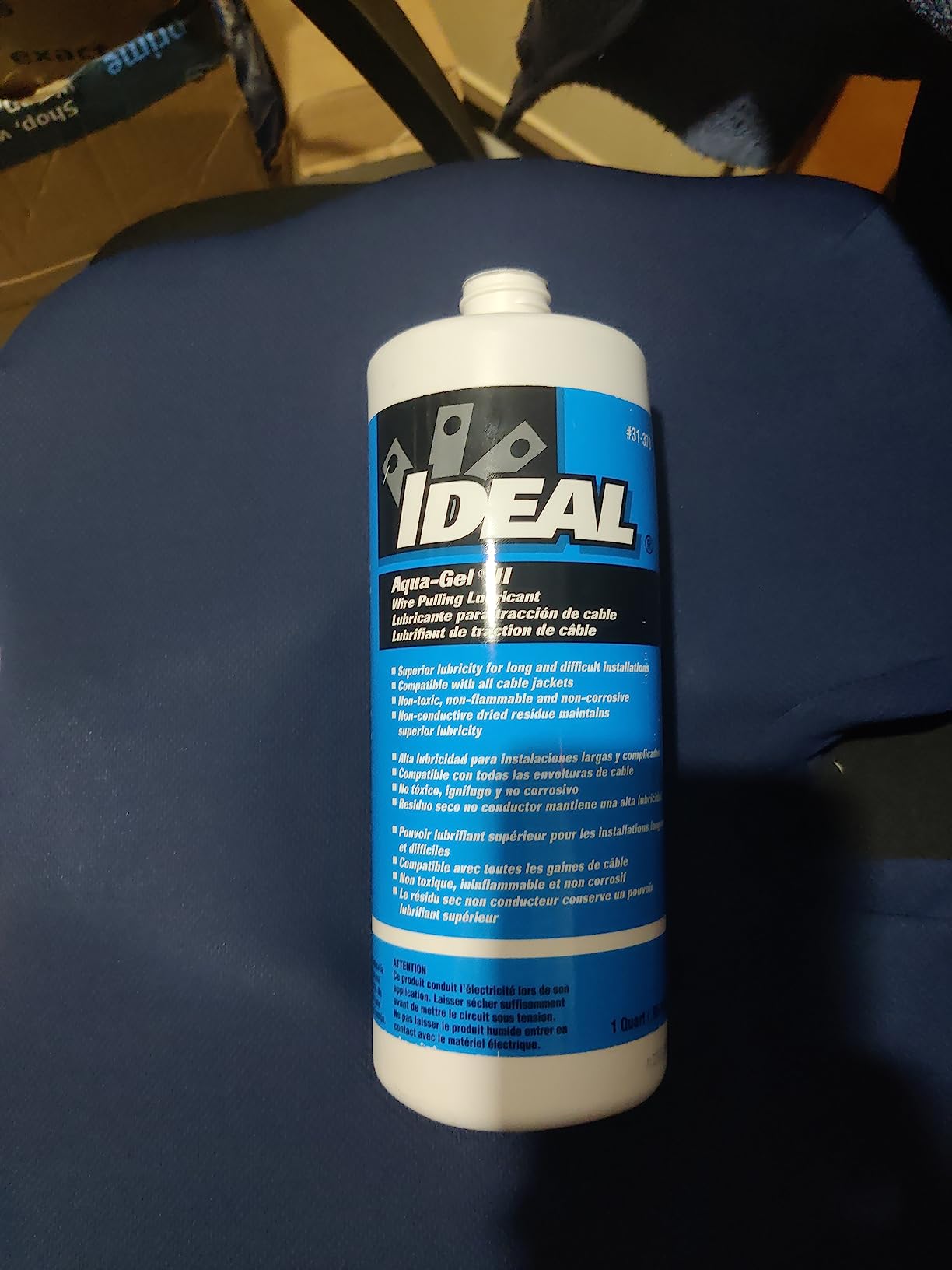 Ideal Electrical 31-378 Aqua-Gel II Electrical Pulling Lubricant - 1-Quart Squeeze Bottle, Blue, 32 Fl Oz customer photo 1