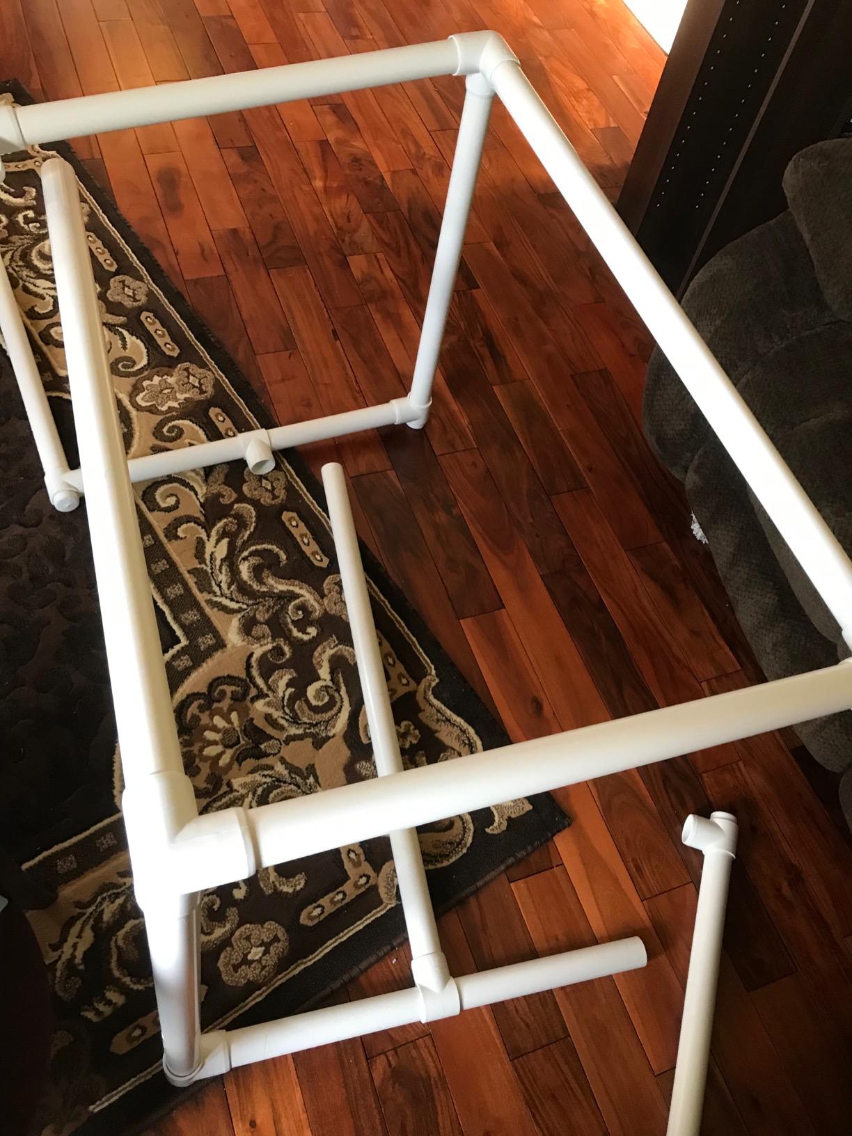 Dritz Quilter's Floor Frame, Adjustable, White | Adjustable, Lightweight, Portable, Easy to Assemble and Store, Plastic customer photo 2