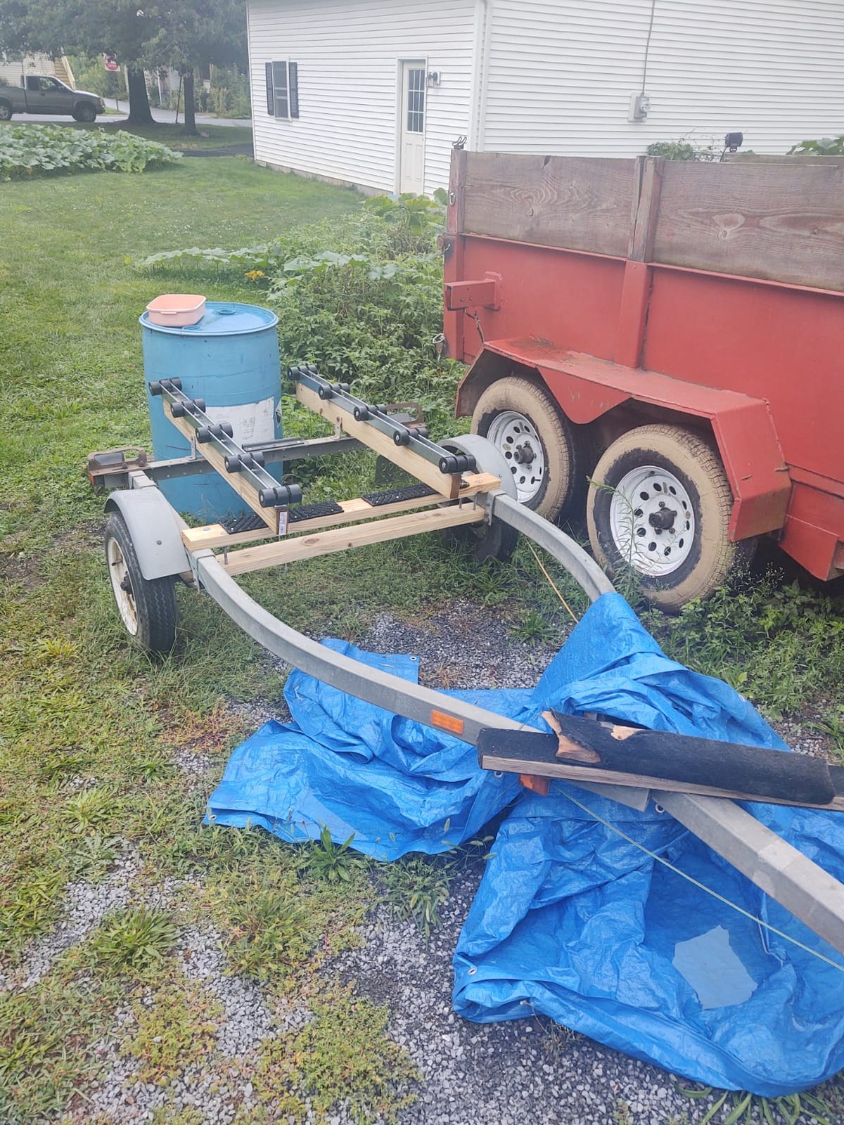 Dutton-Lainson Company - Galvanized Roller Bunk (6387) - 4' Boat Trailer Bunks with 30 Non-Marking Rollers - Heavy-Duty 12-Gauge Galvanized Steel Boat Trailer Parts & Accessories for Marine Use (4ft.) customer photo 1