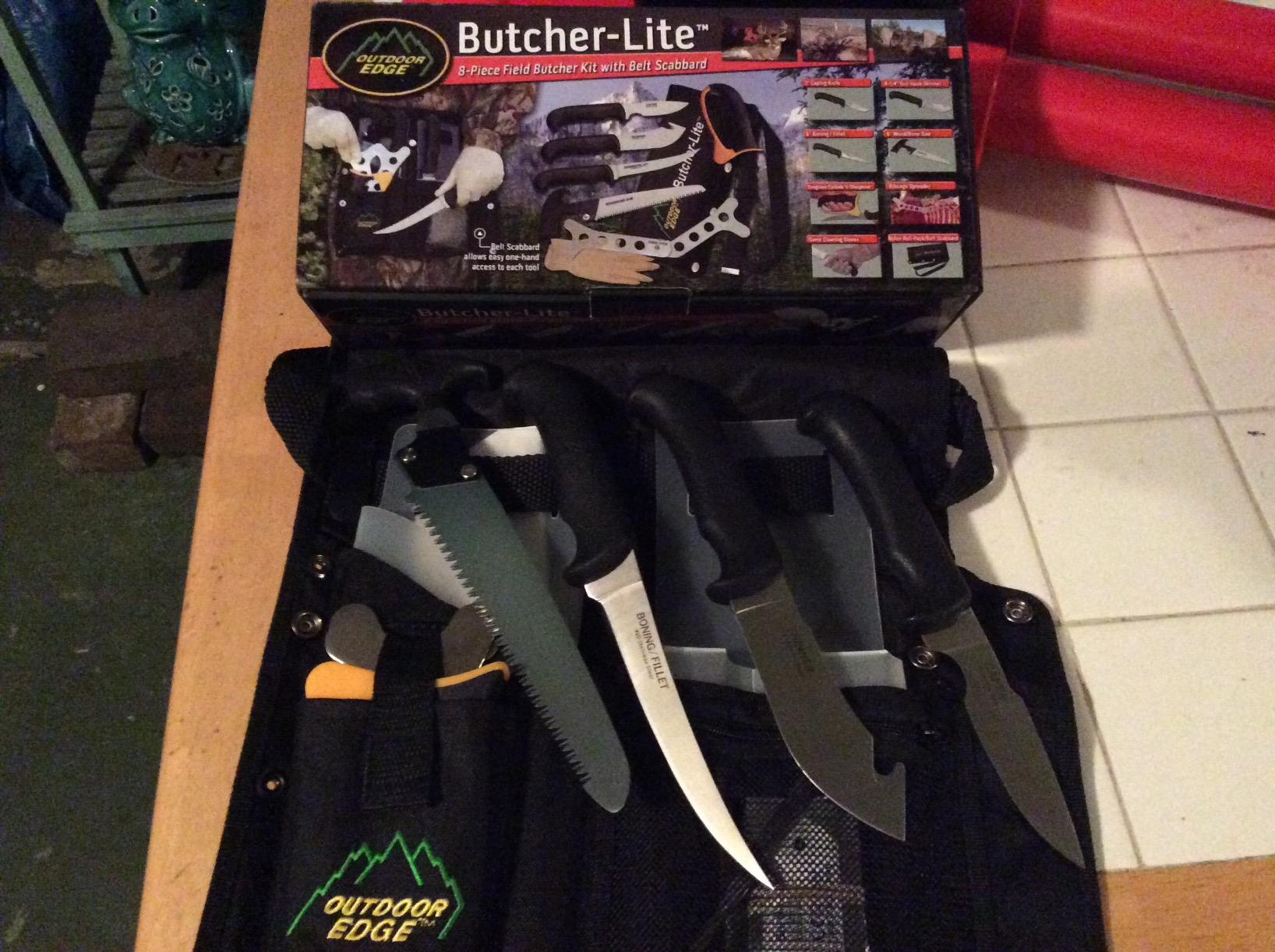Outdoor Edge Butcher Lite, BL-1, Home or Field 8-Piece Game Processing Butcher Knife Set with Roll Pack customer photo 2