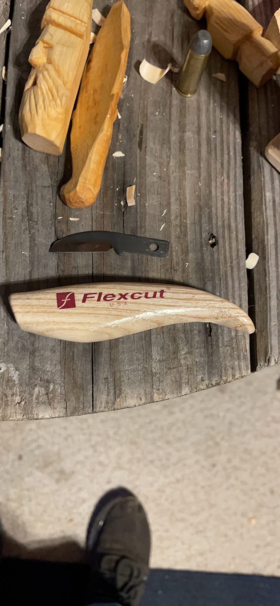 Flexcut Wood Carving Tools | Beginner Palm & Knife Set | 1095 High Carbon Steel Blades | Ergonomic Ashwood Handles | KN600 | Made in the U.S.A. customer photo 1