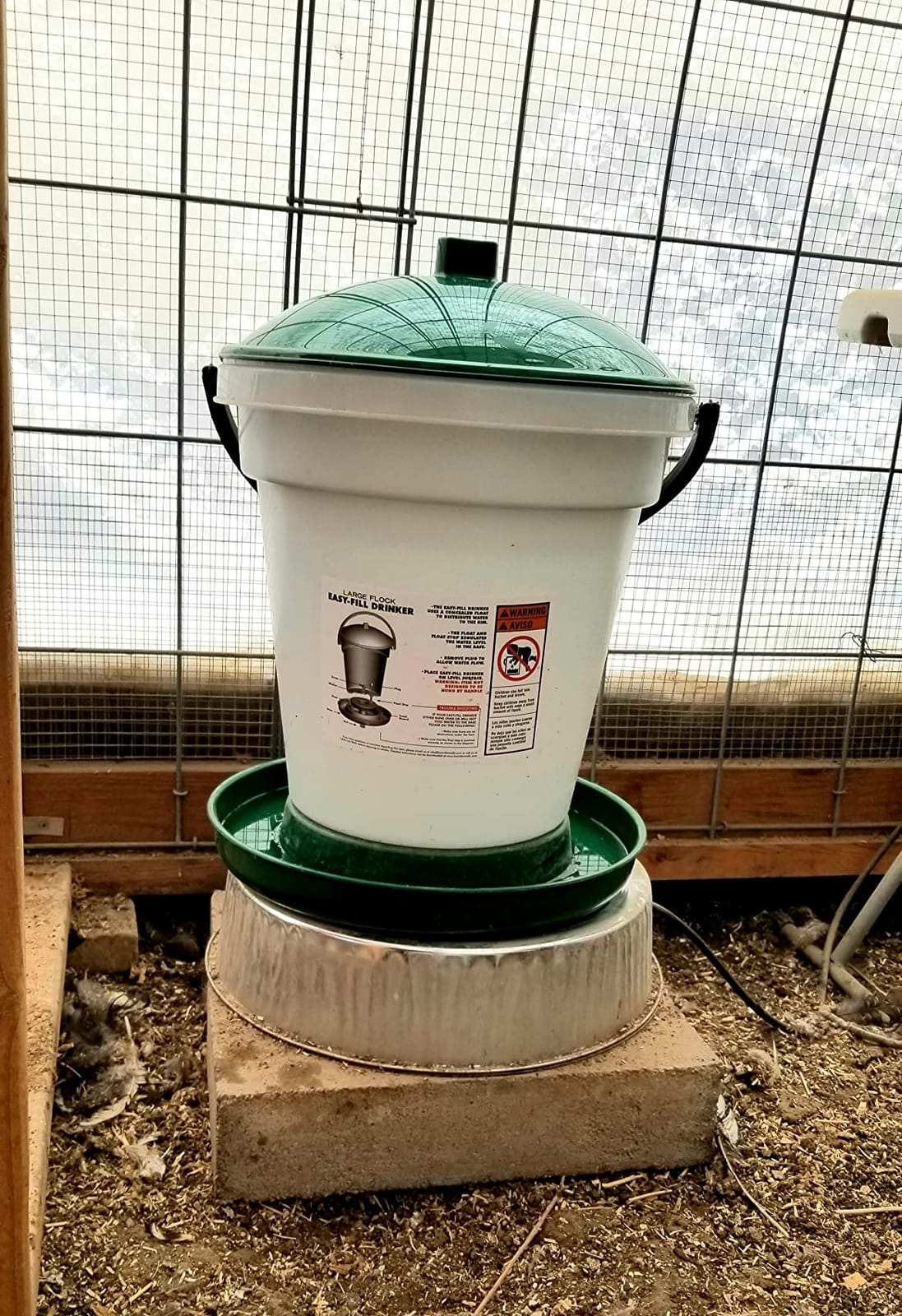 Harris Farms Easy-Fill Poultry Drinker, NO BPA Plastic, 6.25 Gallon | Large Capacity Poultry Drinker, Top-Fill Design, Durable NO BPA Plastic Construction, Ideal for Chickens & Backyard Flocks customer photo 2
