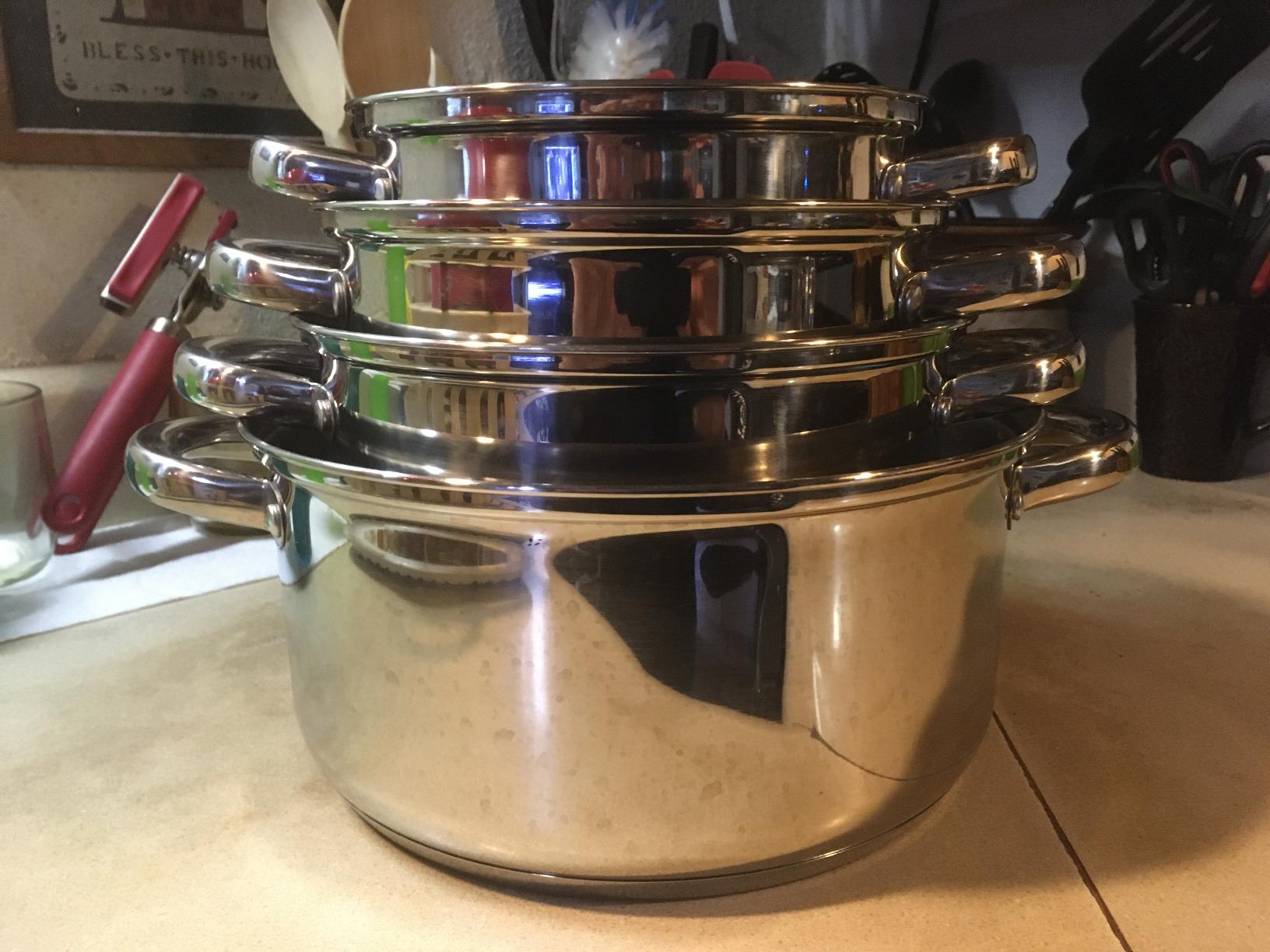Cook N Home Kitchen Cookware Sets, 12-Piece Basic Stainless Steel Pots and Pans, Silver customer photo 1