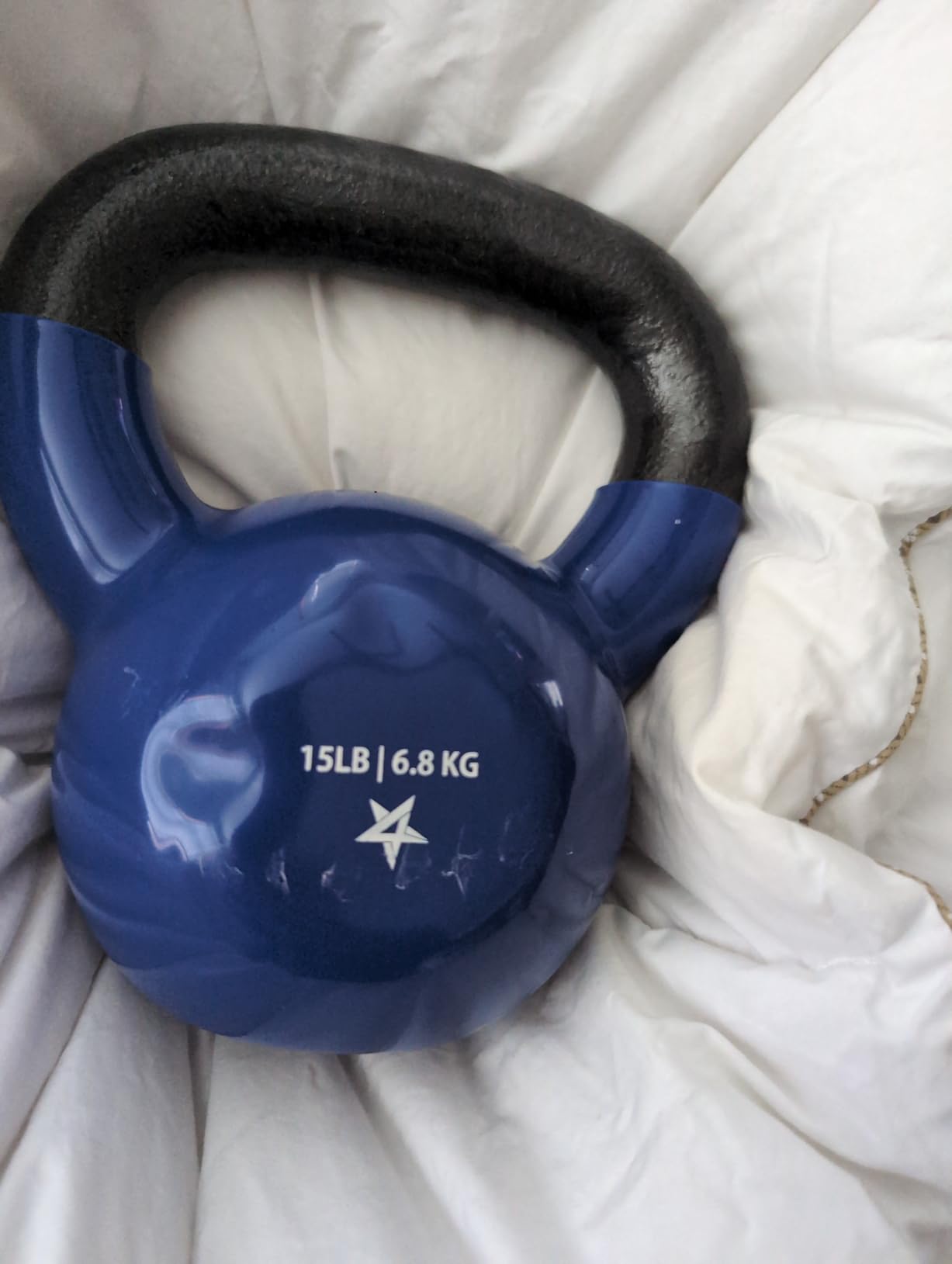 Yes4All Kettlebell, Vinyl Coated Cast Iron Strength Training Kettlebells for Home Gym Exercises, Fitness, Full Body Workout Equipment, Push Ups, and Grip Strength customer photo 2