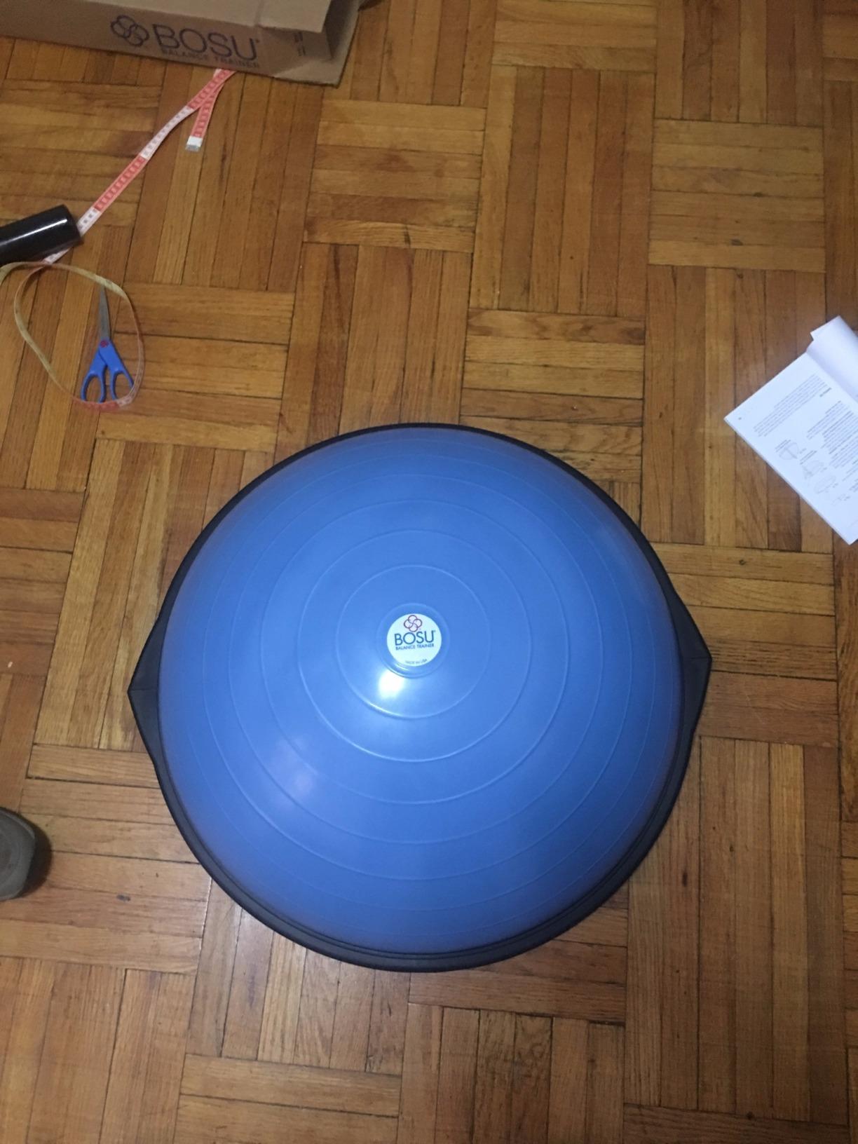 Bosu Balance Ball Exercise Trainer, Home Gym Equipment w/Guided Workouts & Pump, 26
