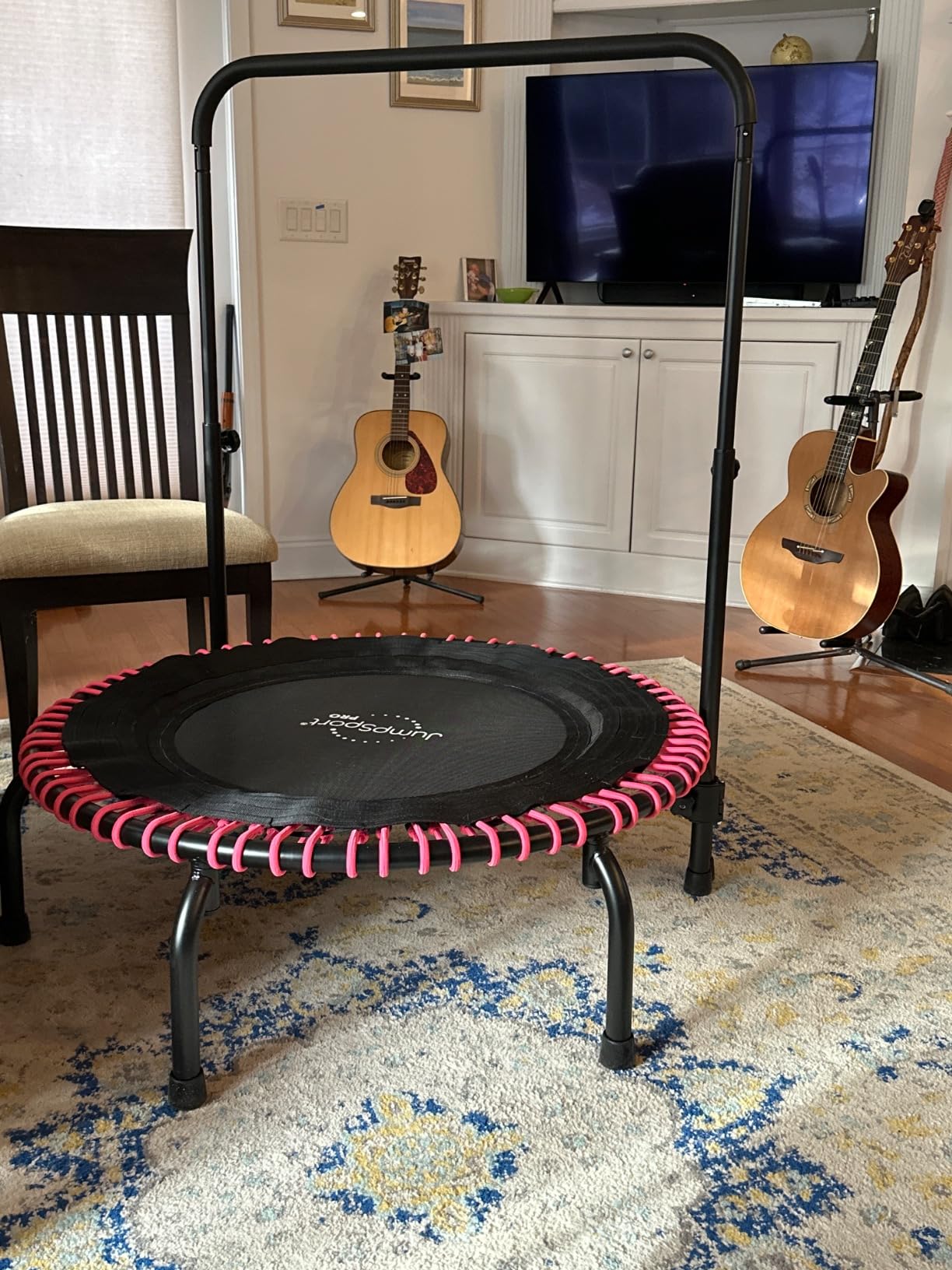 JumpSport 350 PRO 39 Inch Fitness Trampoline Indoor Rebounder Cardio Workout Equipment 300 lb Capacity customer photo 2