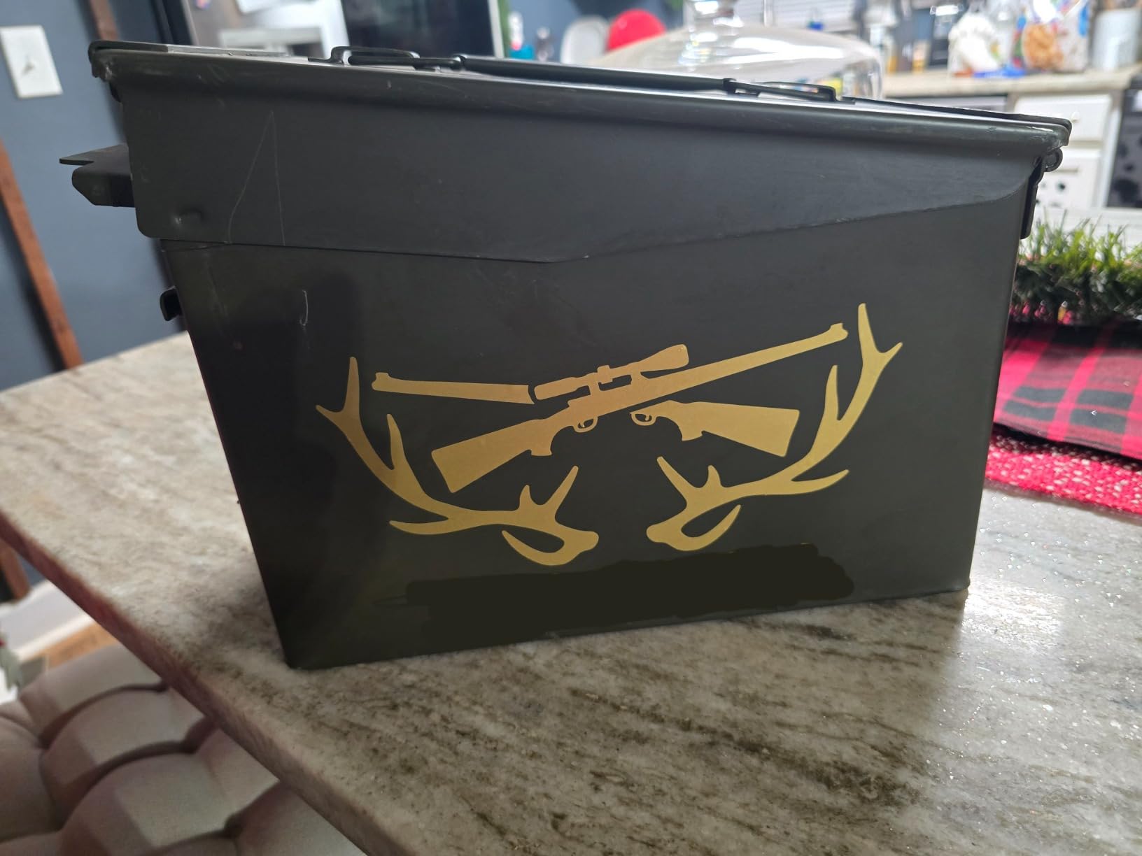 U.S. G.I. M2A1 50 Cal Ammo Can Organizer (OD Green) - Watertight Seal Metal Storage Box w/ Hinged Lid & Secure Latch - Ideal Ammo Can Surplus for Gear, First Aid, & Survival Supplies customer photo 1