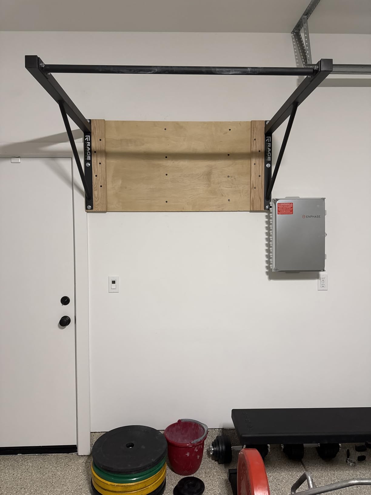 Rage Fitness Wall Mounted Pull Up Bar, Heavy-Duty Steel, 500lbs Capacity | 22 X 36 X 52 In Overall Size, Black Finish, Multiple Grip Positions, Mounts To A Wall Or Ceiling customer photo 2