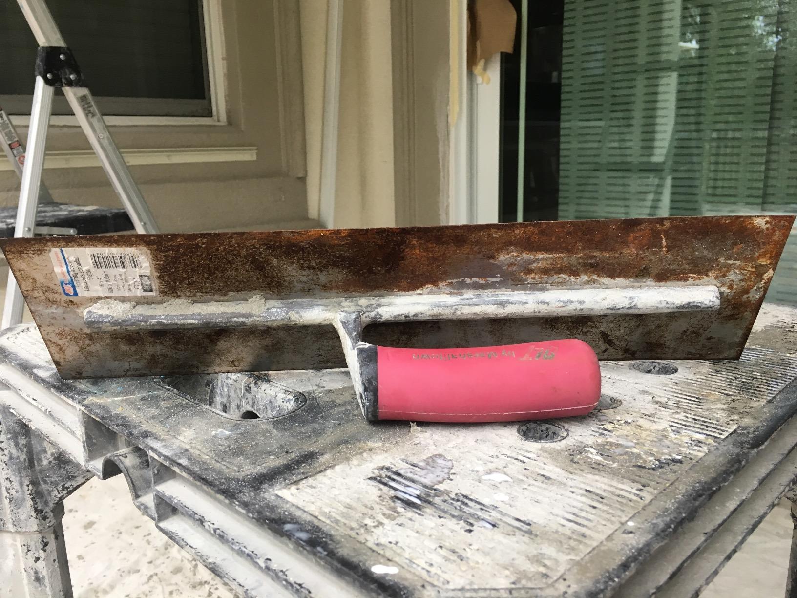 MARSHALLTOWN QLT Concrete Finishing Trowel, 14 x 4 Inch Carbon Steel Blade, Soft Grip Handle, Cement Trowel, Trowel Concrete Tool, Concrete Tools, Masonry Tools, FT144 customer photo 1