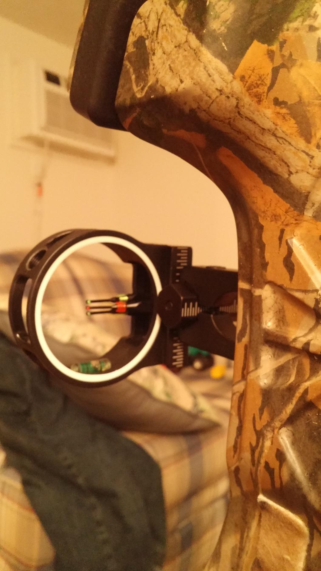 3 Pin Bow Sight - Fiber, Brass Pin, Aluminum Machined - Right and Left Handed customer photo 2