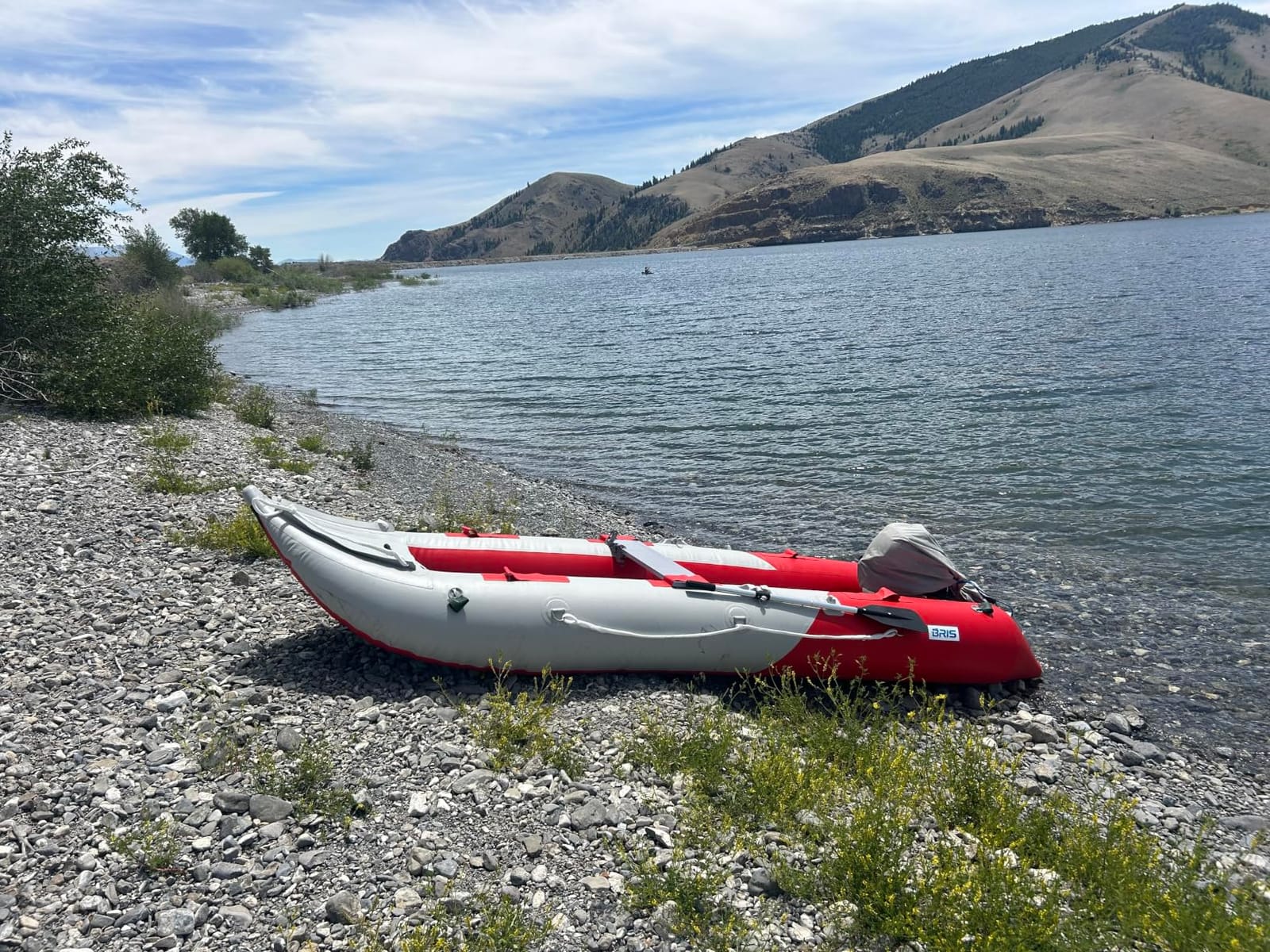 BRIS 14.1 FT Inflatable Kayak Fishing Tender Inflatable Pontoon Boat with Air Floor customer photo 1