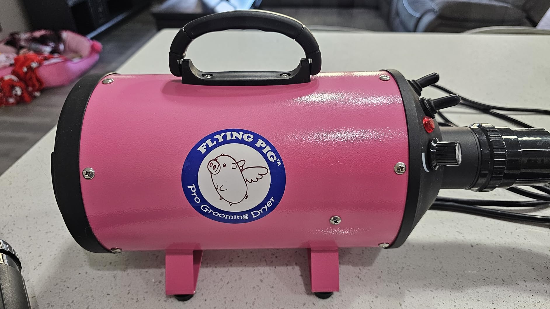 Flying Pig High Velocity Dog Pet Grooming Dryer w/Heater (Model: Flying One, Purple) customer photo 1