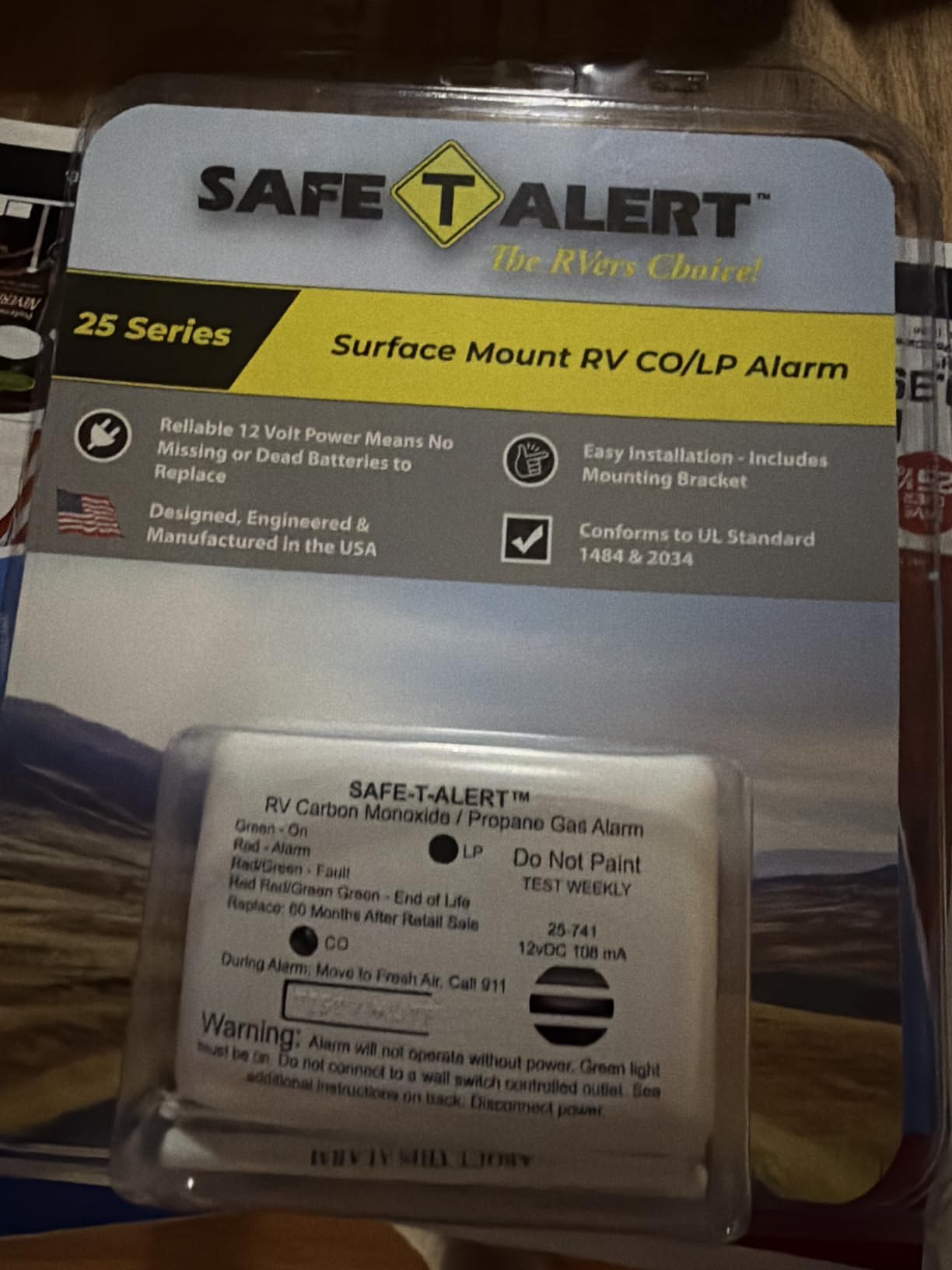 Safe T Alert 25 Series Mini Dual LP/CO Alarm - Propane and Carbon Monoxide Alarm - Surface Mount, Black - 25-741-BL customer photo 1