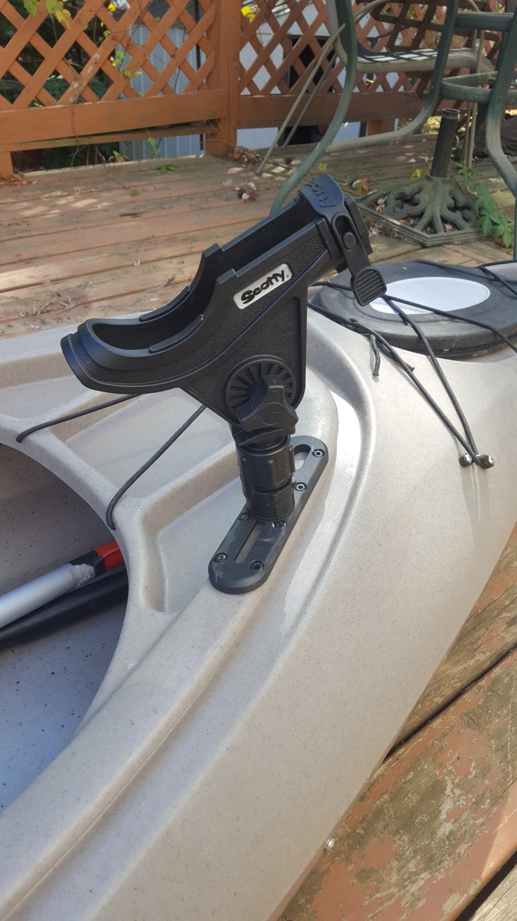 Scotty 0282-BK Baitcaster Rod Holder with Gearhead & Track | Easily Install on Any Small Watercraft customer photo 1