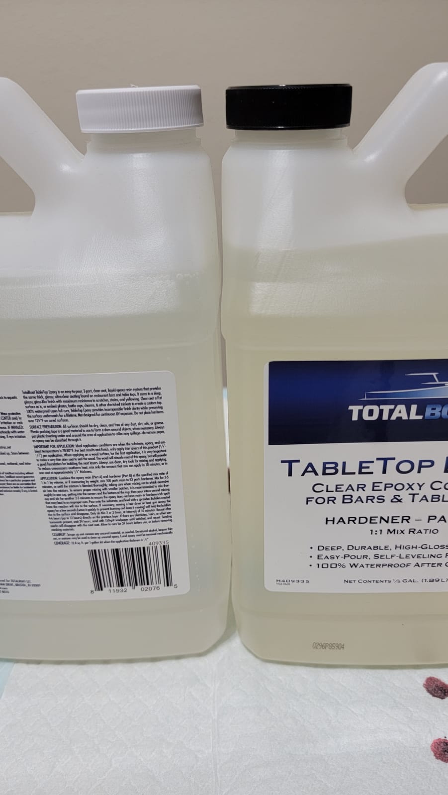 TotalBoat Table Top Epoxy Resin Kit - 1 Gallon Crystal Clear Epoxy with High Gloss & UV-Resistance - Easy 1:1 Ratio for Bar and Table Coating, Woodworking, and Resin Art Casting customer photo 1