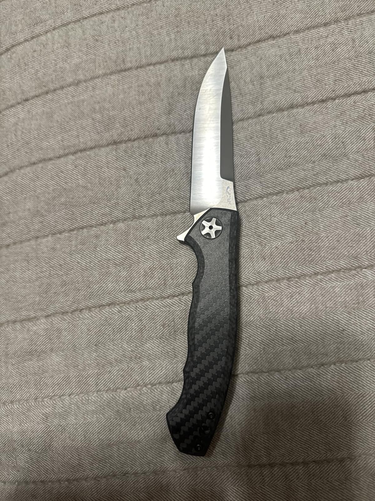 Zero Tolerance 0452CF; Pocket Knife with Dual-Finished S35VN Steel Blade, Front and Titanium Back Handle Scales, KVT Ball-Bearing Opening, Frame Lock, Deep-Carry Pocketclip; 4.6 OZ.,Large customer photo 2