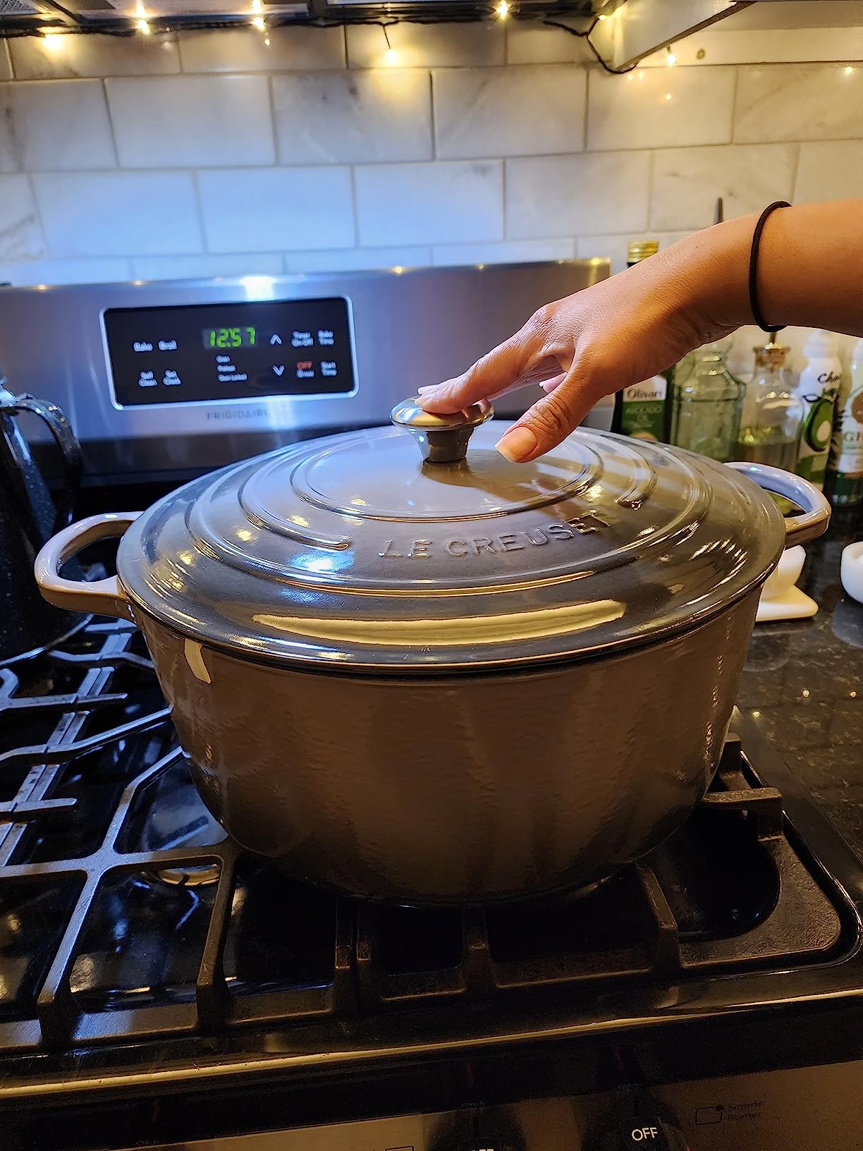 Le Creuset Enameled Cast Iron Round Dutch Oven, 5.5 qt., Flame customer photo 1